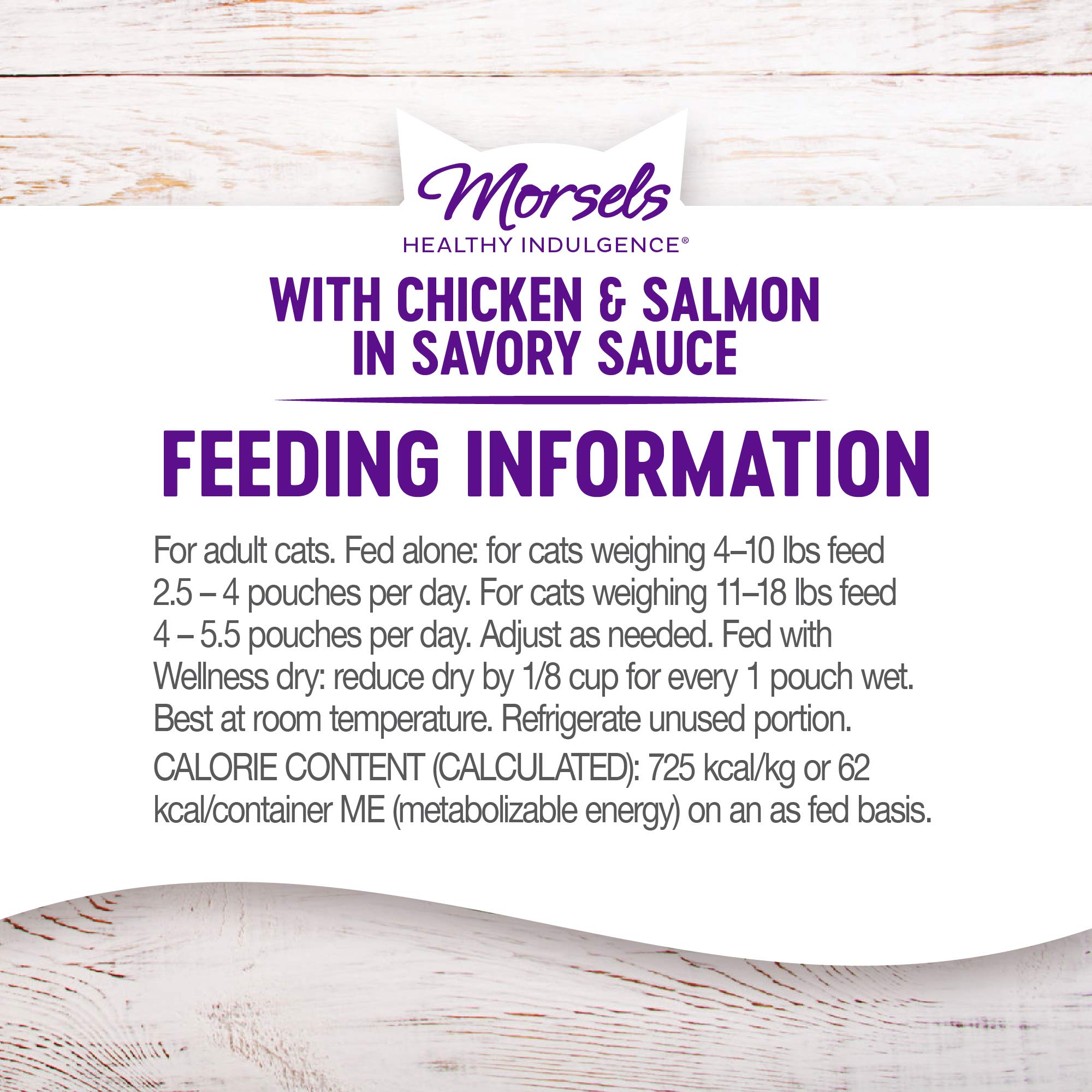 Wellness Healthly Indulgence Morsels Adult Wet Cat Food, Natural, Protein-Rich, Grain Free, 3 Ounce Pouch, 24 Pack, (Chicken & S