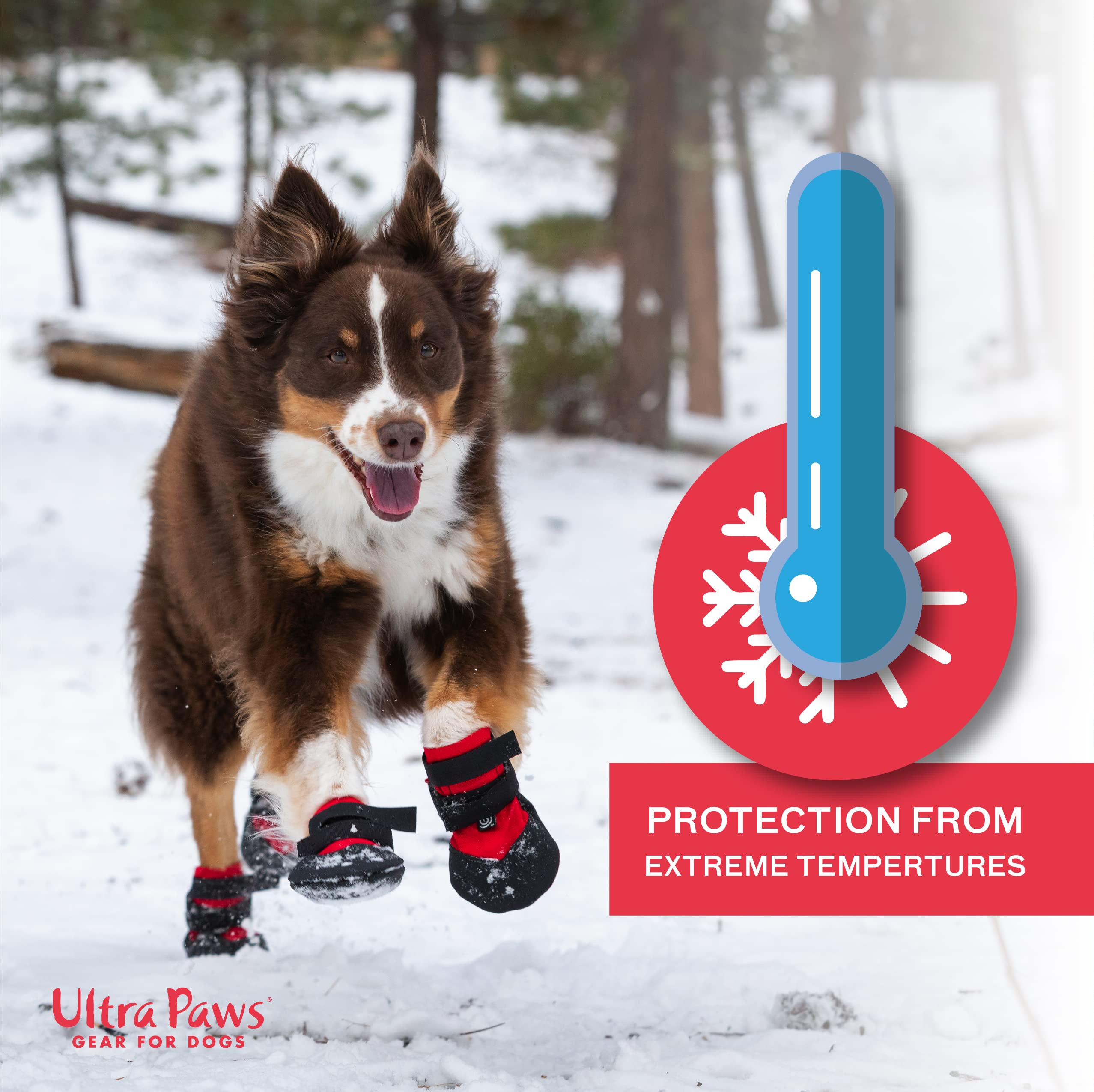 Ultra Paws Durable Dog Boots SMALL Red