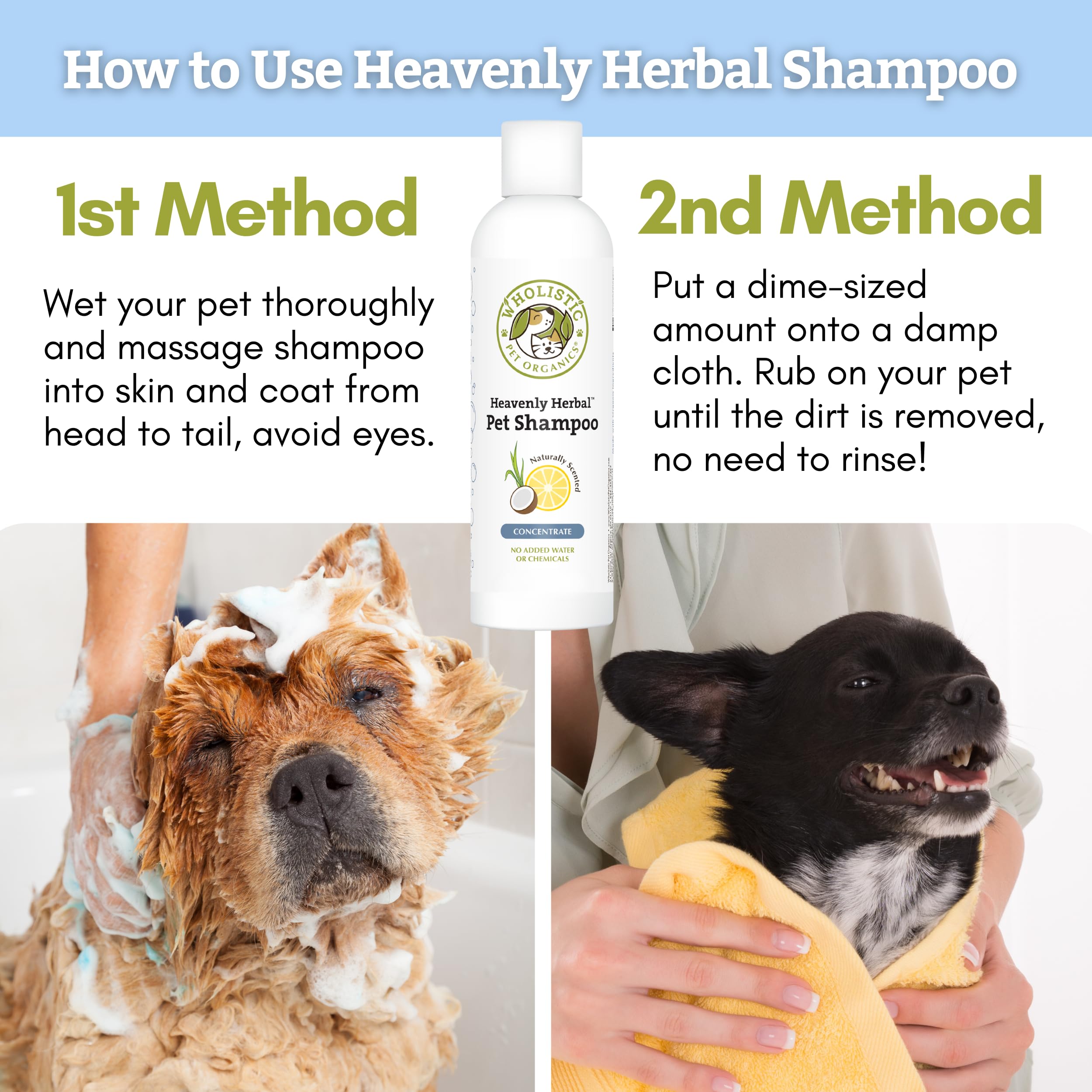 Wholistic Pet Organics Heavenly Herbal Pet Shampoo, 16 Fl Oz