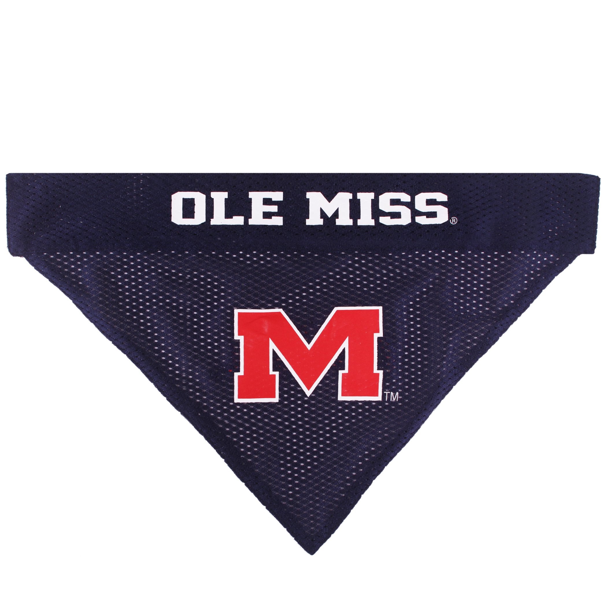 Pets First Collegiate Pet Accessories, Reversible Bandana, Mississippi Ole Miss Rebels, Large/X-Large