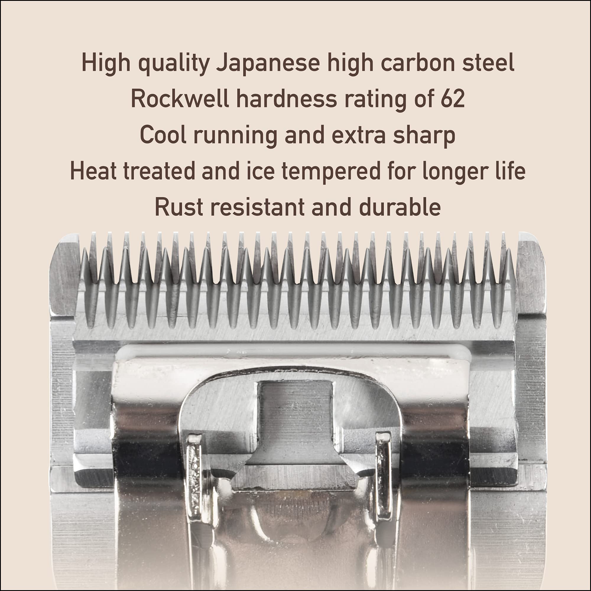 Furzone Detachable Blade - Size 10 Blade 1/16', Made Of Extra Durable Japanese Steel, Compatible With Most Andis, Oster, Wahl A5 Clippers