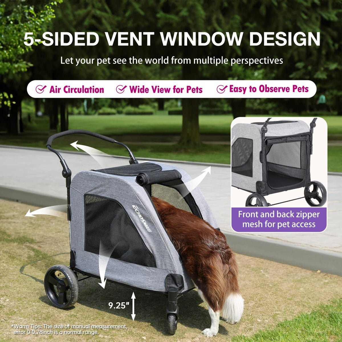 dog stroller for rough terrain Echosmile Xl Extra Large Dog Stroller