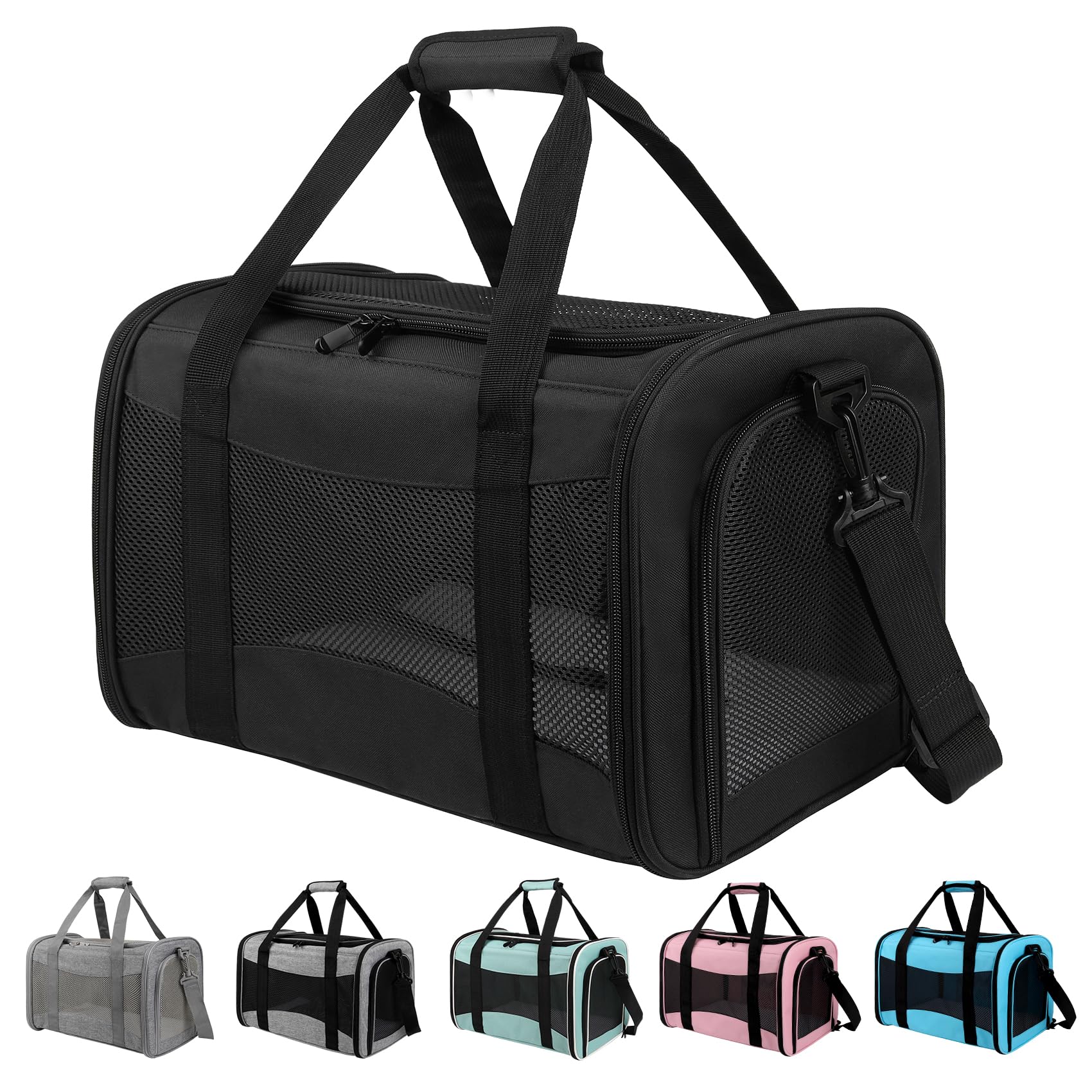 Yipincover Carriers Soft-Sided Pet Carrier For Medium Large Cats Dogs Under 35Lbs,Breathable Mesh Ventilation Design,Airline App