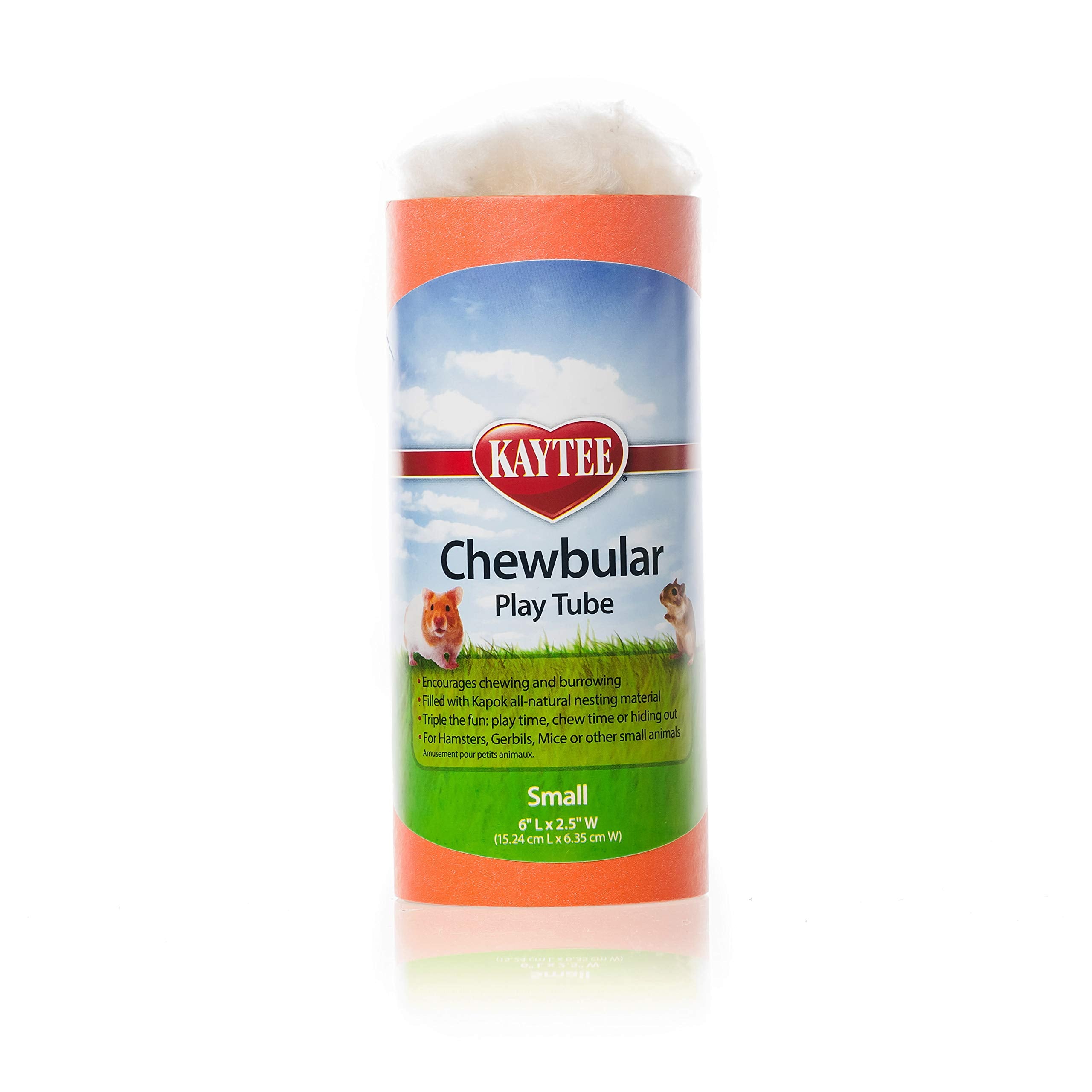 Kaytee Chewbular Play Tube for Pet Hamsters, Gerbils and Mice, Small