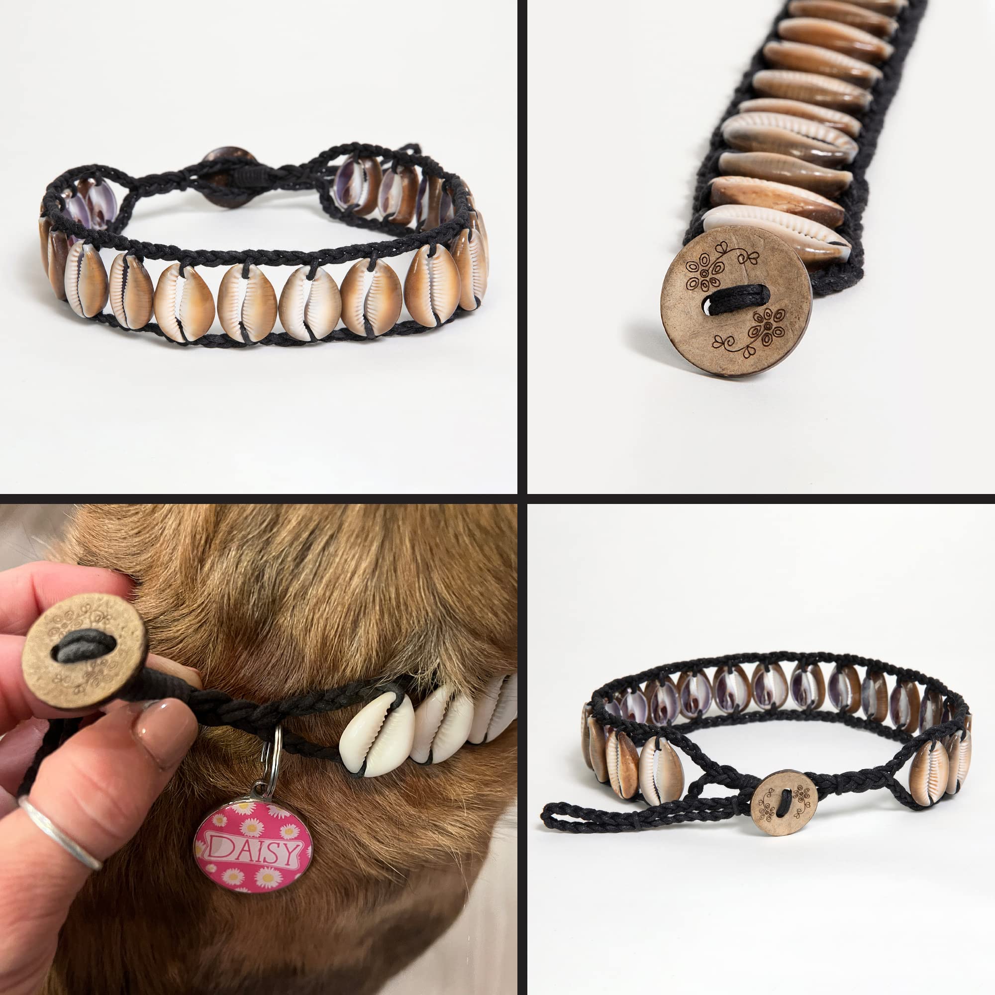 Handmade Seashell Dogcollar,Awesome Cool Origional Luxury Fun Nautical Custom Beach Themed Dog Collar