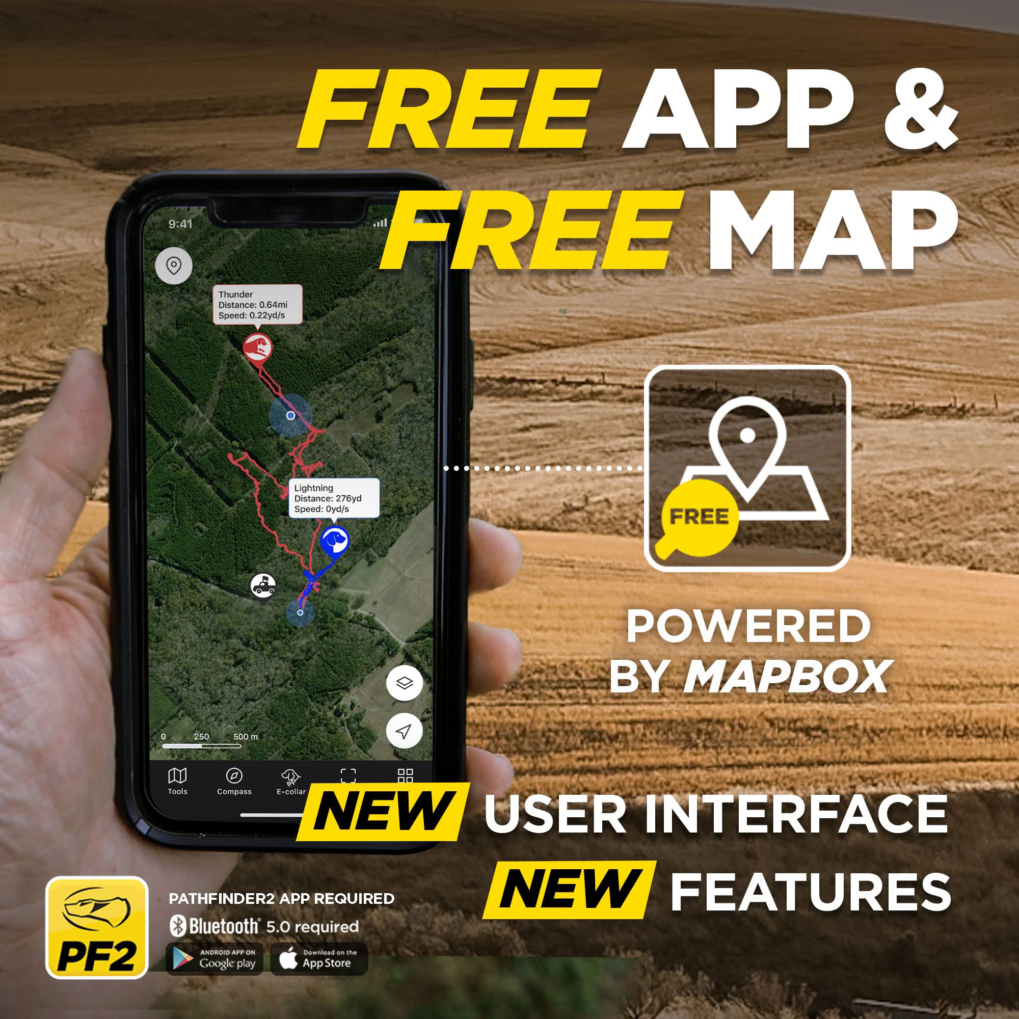 Dogtra Pathfinder 2 Mini Additional Receiver Dog Gps Tracker E Collar Green Led Light No Monthly Fees Free App Waterproof Smartwatch Control Satellite Real Time Tracking Long Range Smartphone Required