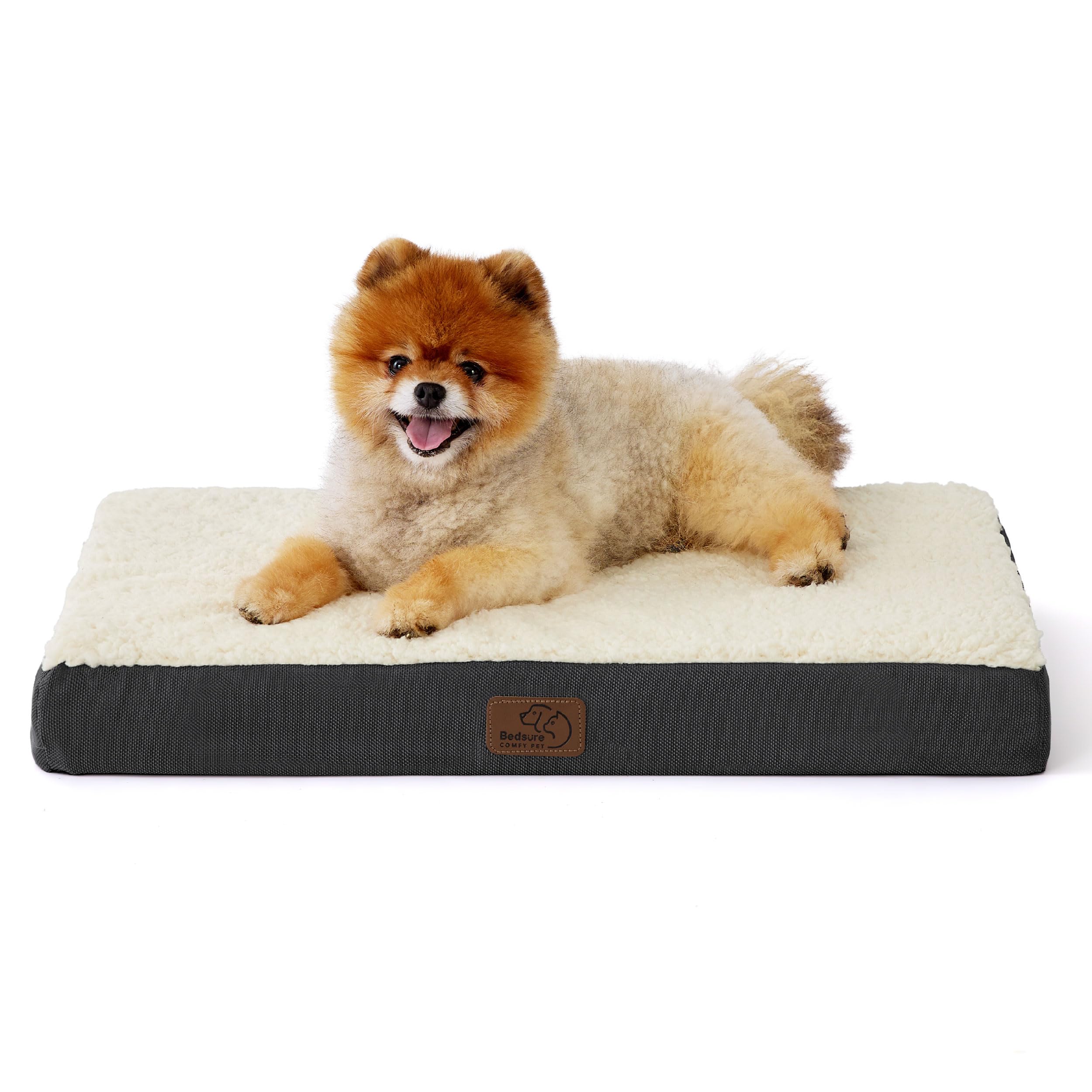 Bedsure Dog Bed for Small Dogs - Orthopedic Waterproof Puppy Beds with Removable Washable Cover, Egg Crate Foam Pet Mat, Suitabl