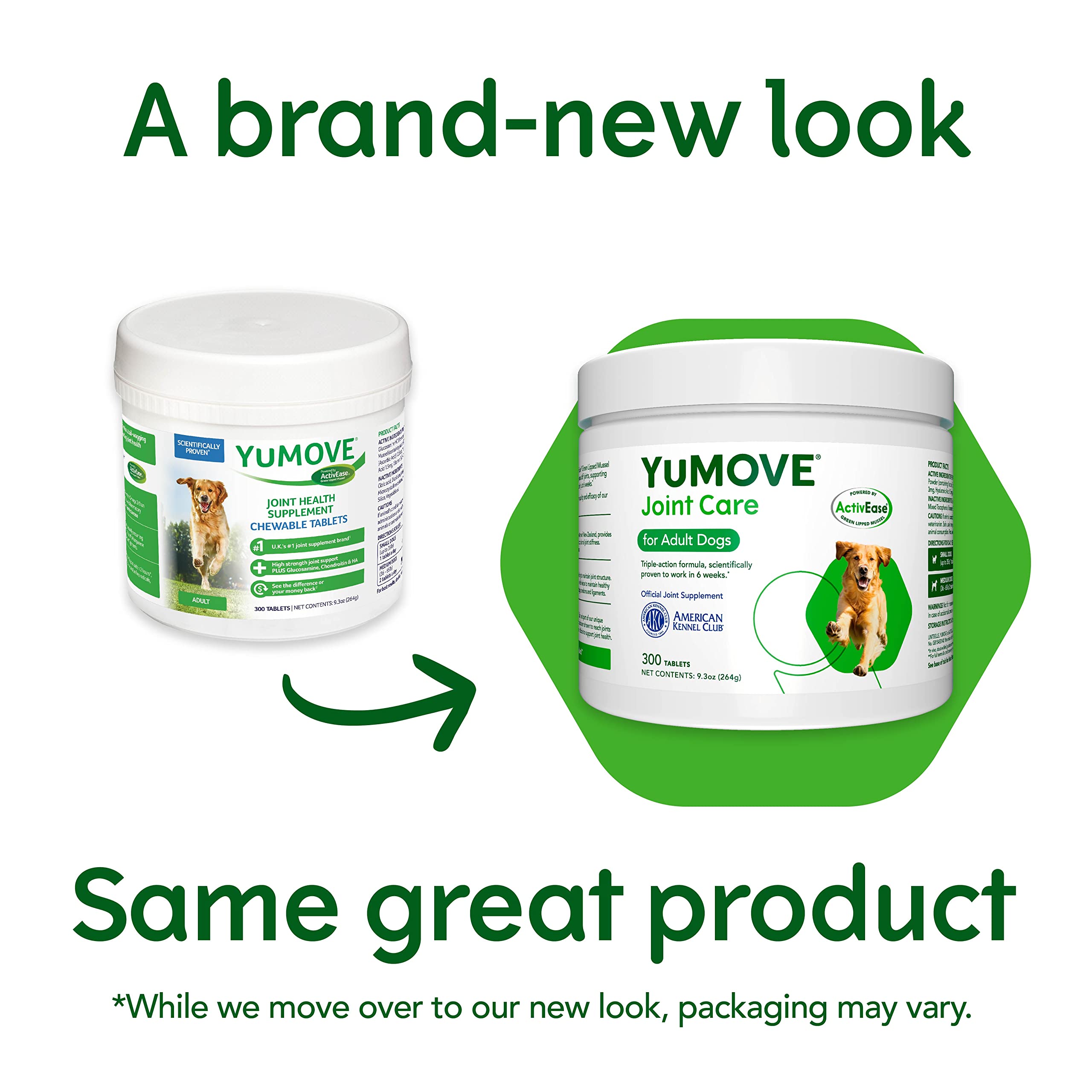 YuMOVE Adult Dog Tablets | Hip and Joint Supplement for Dogs with Glucosamine, Hyaluronic Acid, Green Lipped Mussel for Dogs Age