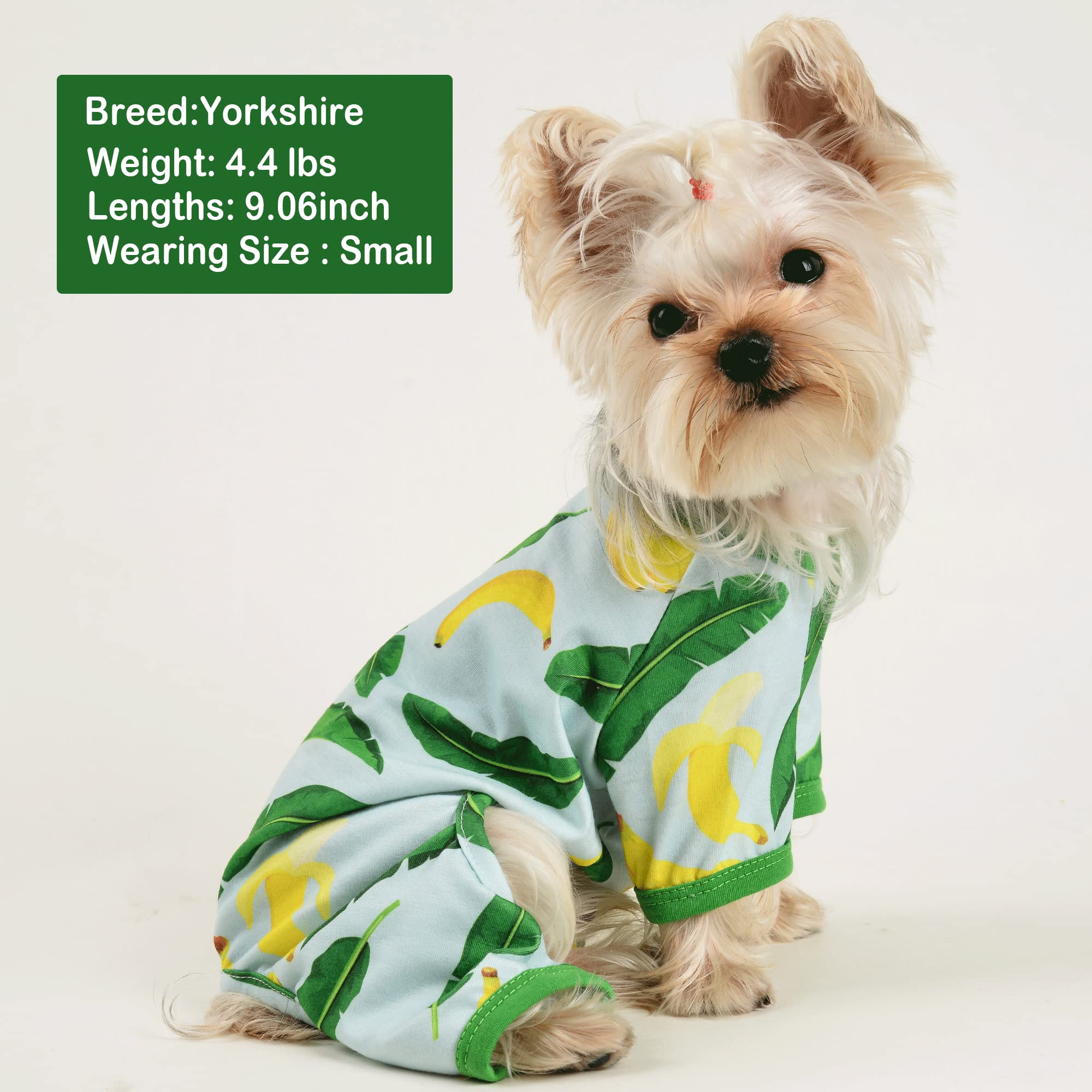 Dog Pajamas Banana Soft Doggie Onesies Puppy Apparel Pet Clothes Cat Pjs for Small Dog Boy Girl Summer Spring