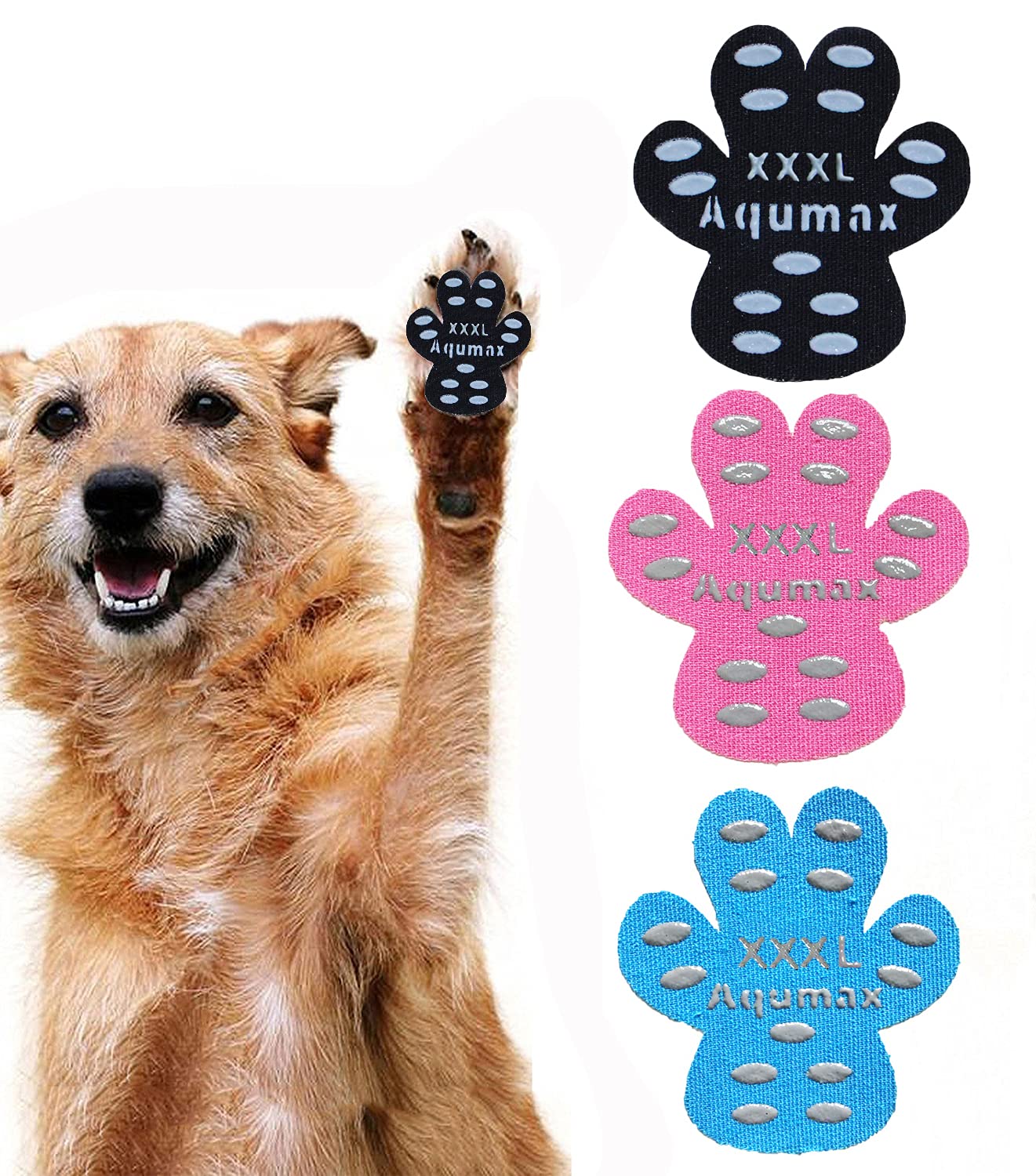 Aqumax Dog Paw Protector Non-Slip Gripper Traction Pads,Walk Assistant For Senior Dogs,Foot Stickers In Summer Hot Pavement,Dog 