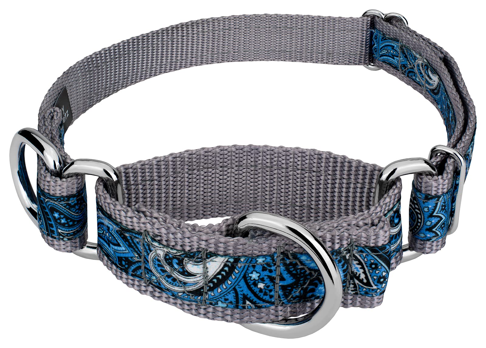 Country Brook Petz - Blue Paisley Signature Martingale Dog Collar - Each Collar You Buy, A Collar Is Donated To A Shelter (1 Inc