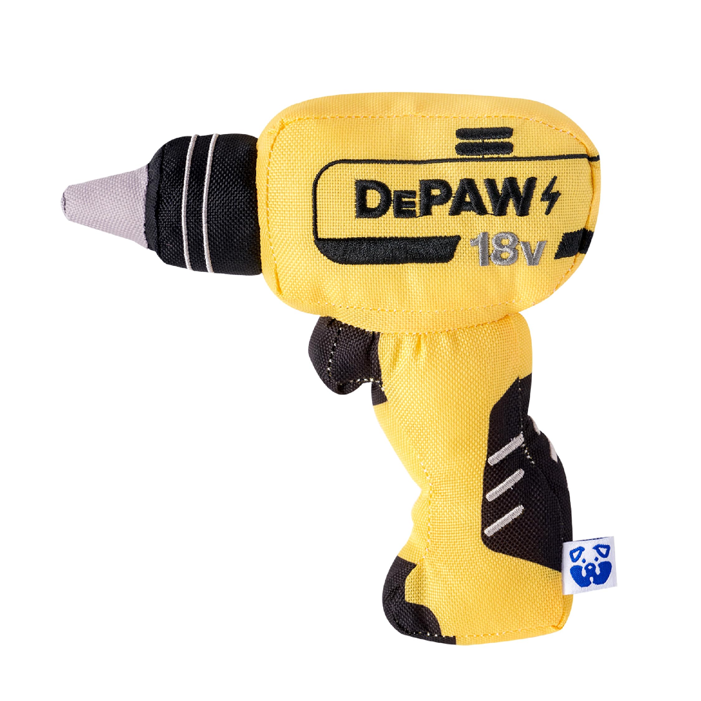 Pawty Tool Kit Paw-Er Drill Dog Toy - Interactive Plush Parody Enrichment Toy - Cute Unique Design Birthday Gift - Small Medium 