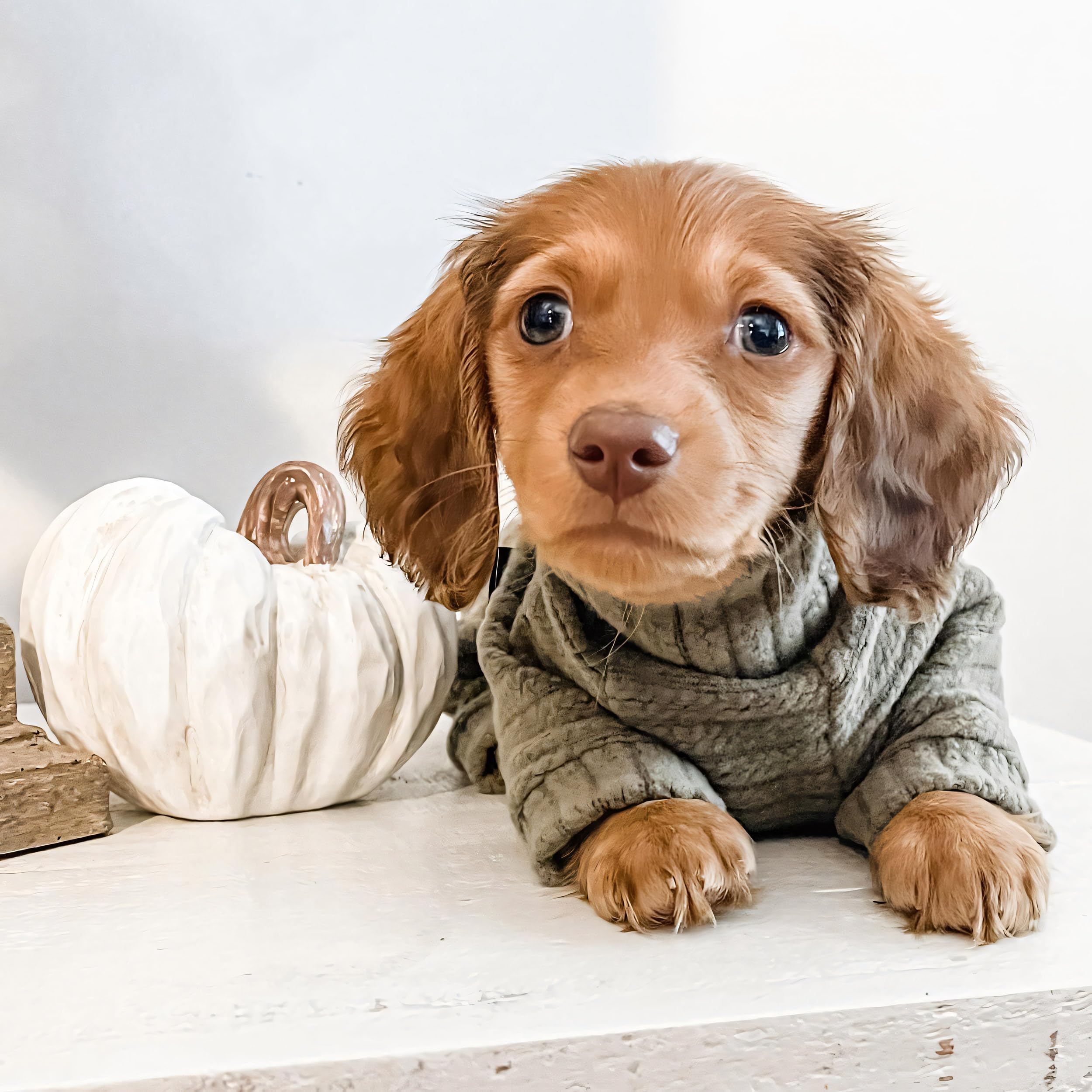 Fitwarm Turtleneck Knitted Dog Sweater Puppy Pajamas Thermal Doggie Winter Clothes Knitwear Pet Coats Cat Apparel Green X-Large