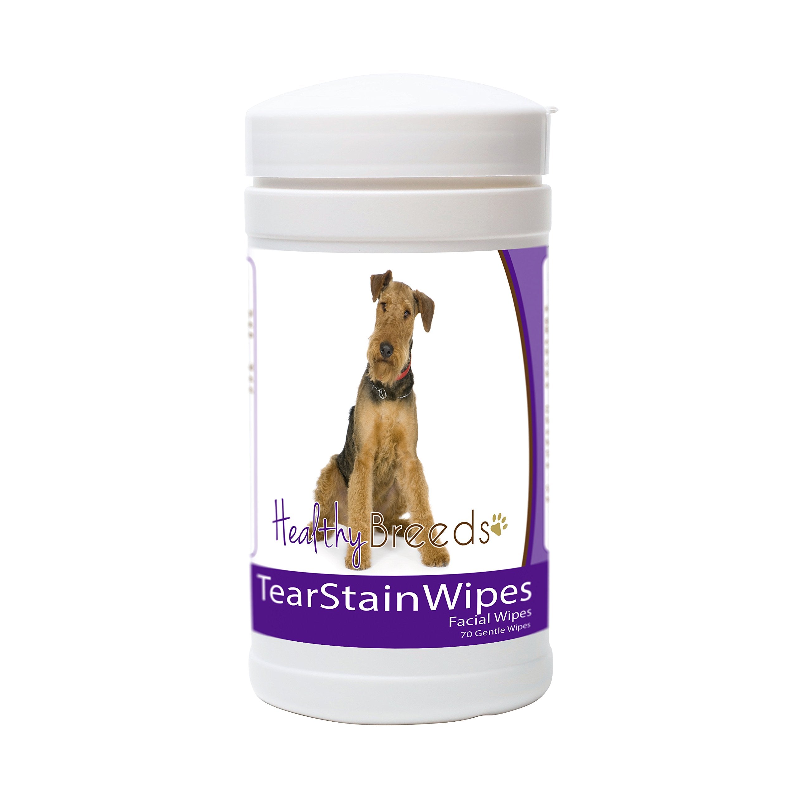 Healthy Breeds Airedale Terrier Tear Stain Wipes 70 Count