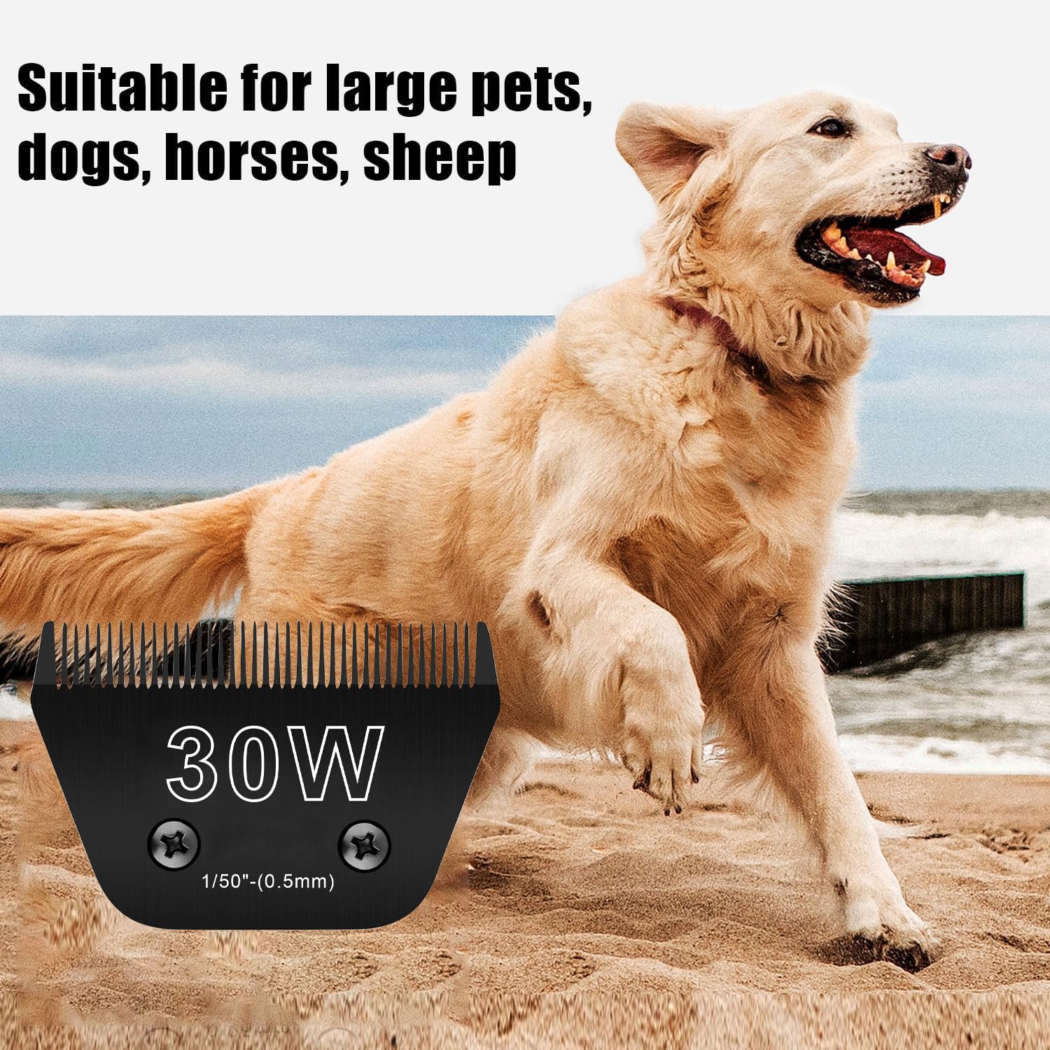 30W Wide Blades For Dog Grooming Blades Compatible With Andis Dog Clippers Blades,Dog Clipper Blades Compatible With Oster A5,Wa