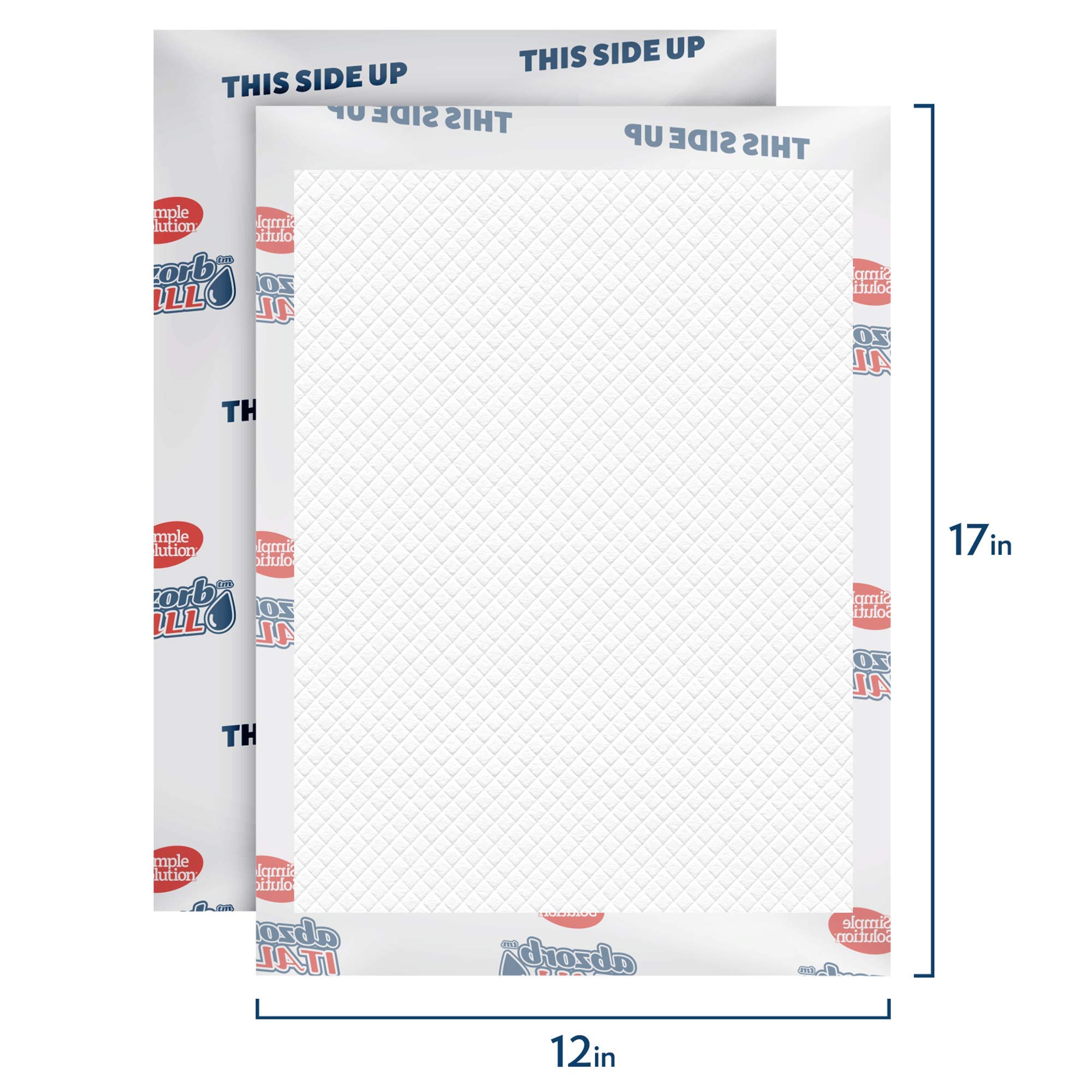 Simple Solution Abzorbitall Pet Mess Absorbent Towels - Multi-Surface Urine and Dog Poop Cleaning Sheets - 12 x 17 inches - 30 T