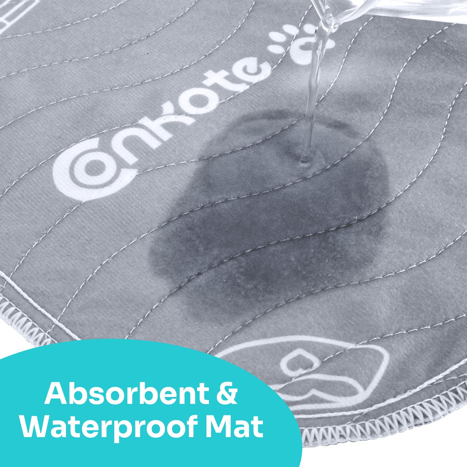 Conkote Puppy Pads Washable 2 Pack, 18x24 Reusable Pee Pads for Dogs with Non-Slip Waterproof Design for Dog Training, Playpen,