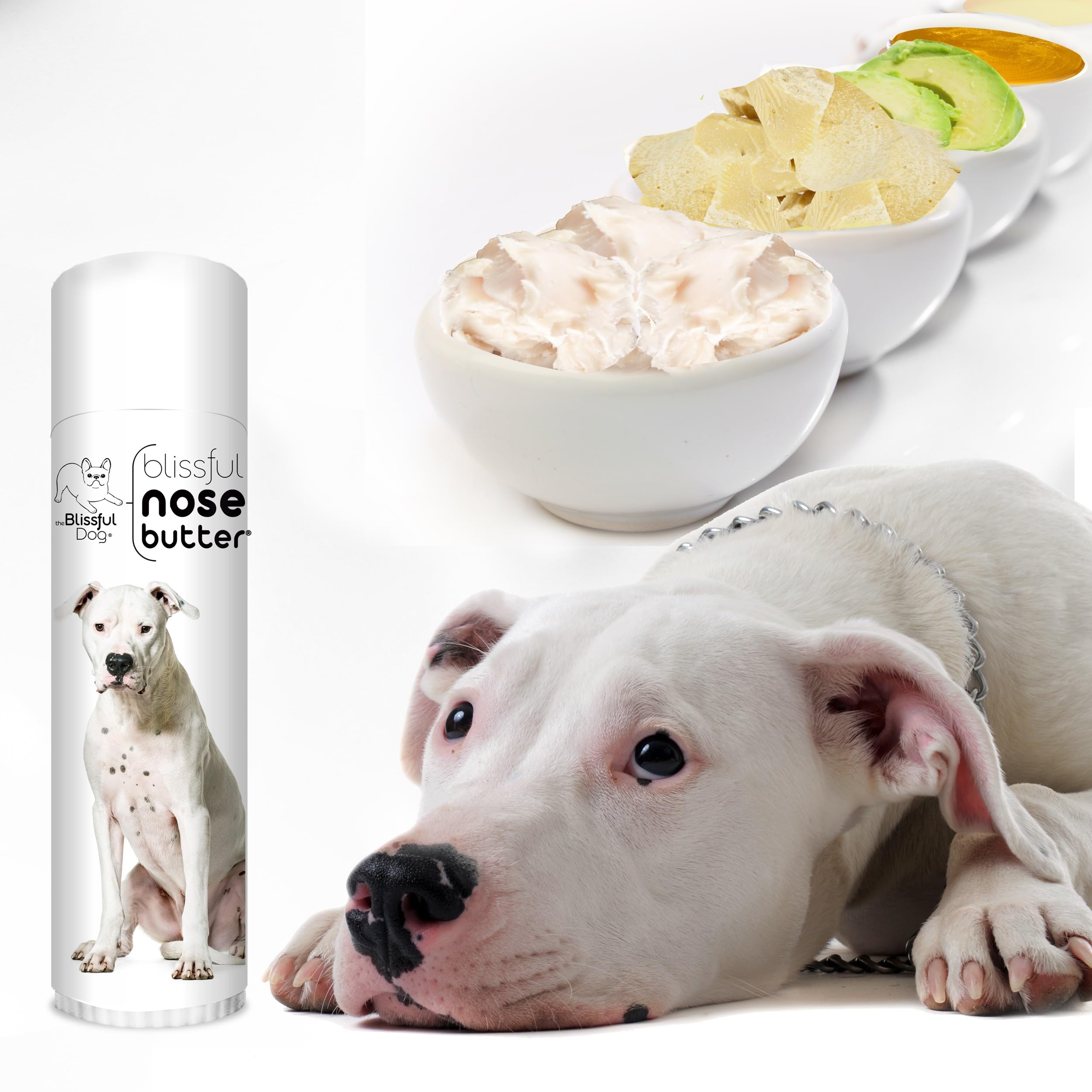 The Blissful Dog Dogo Argentino Unscented Nose Butter - Dog Nose Butter, 16 Ounce