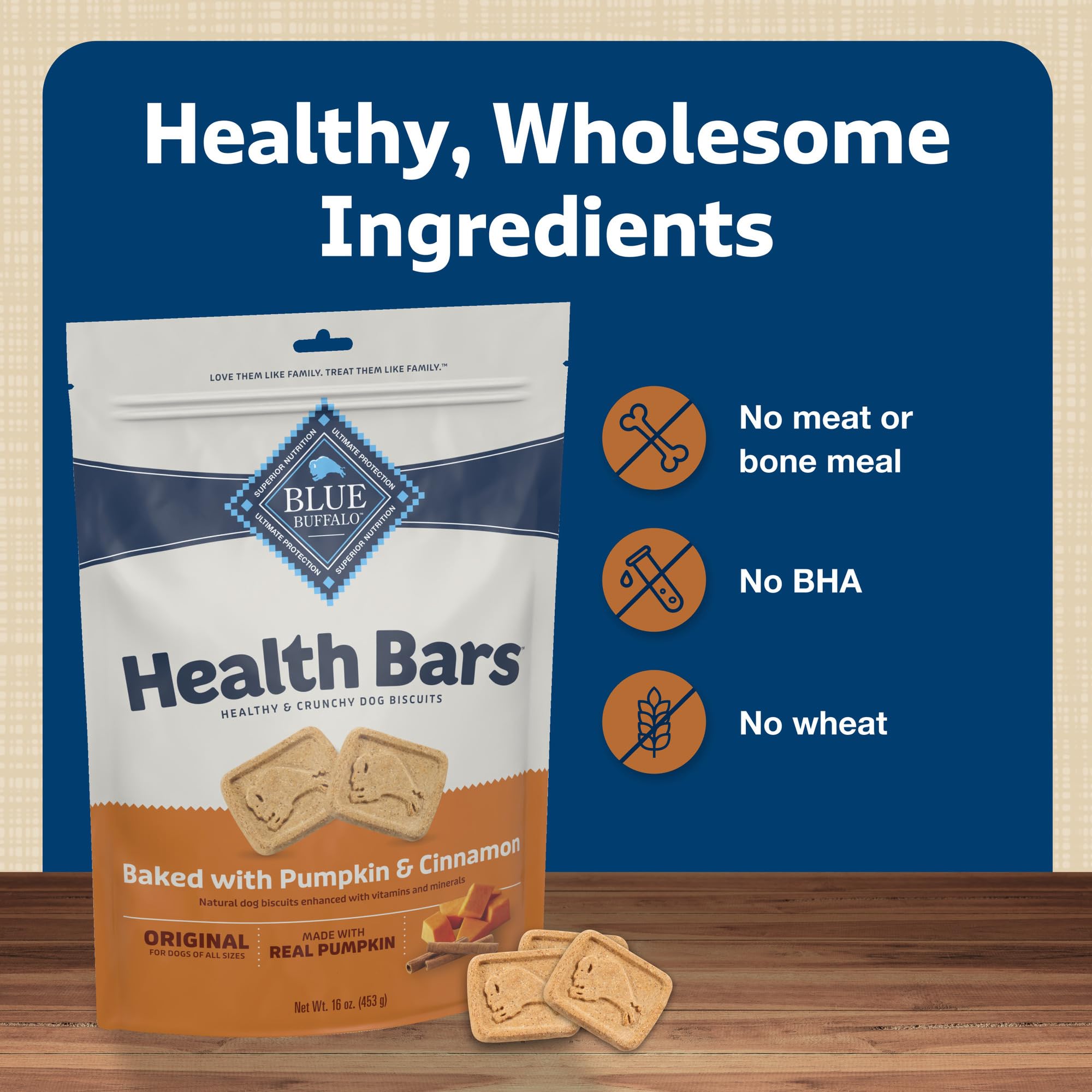 Blue Buffalo Health Bars Pumpkin and Cinnamon