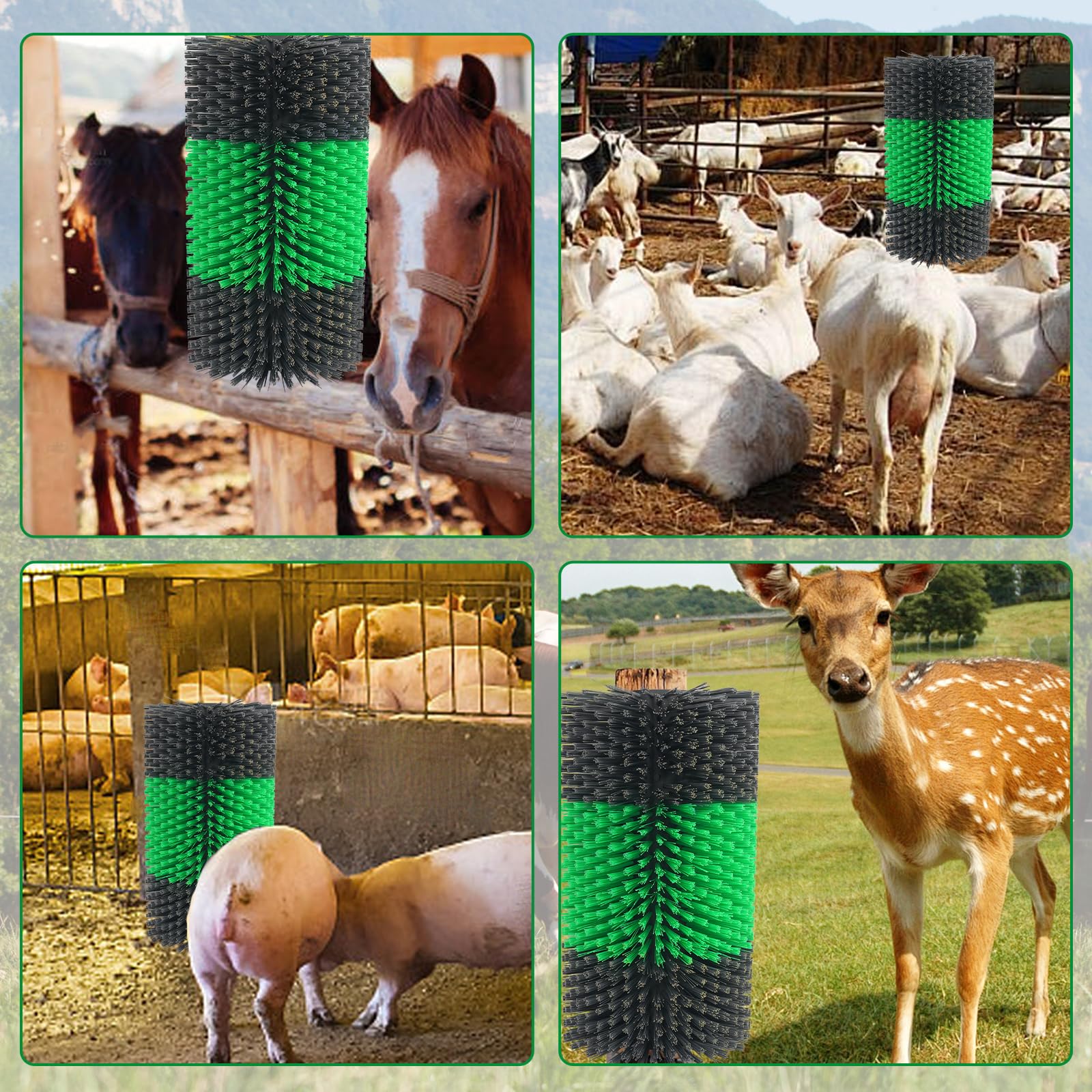Sayutie Widen Livestock Scratching Brush Horse Scratcher Full Massage Grooming Brush Animal Back Itch Relief With 16 Screws for