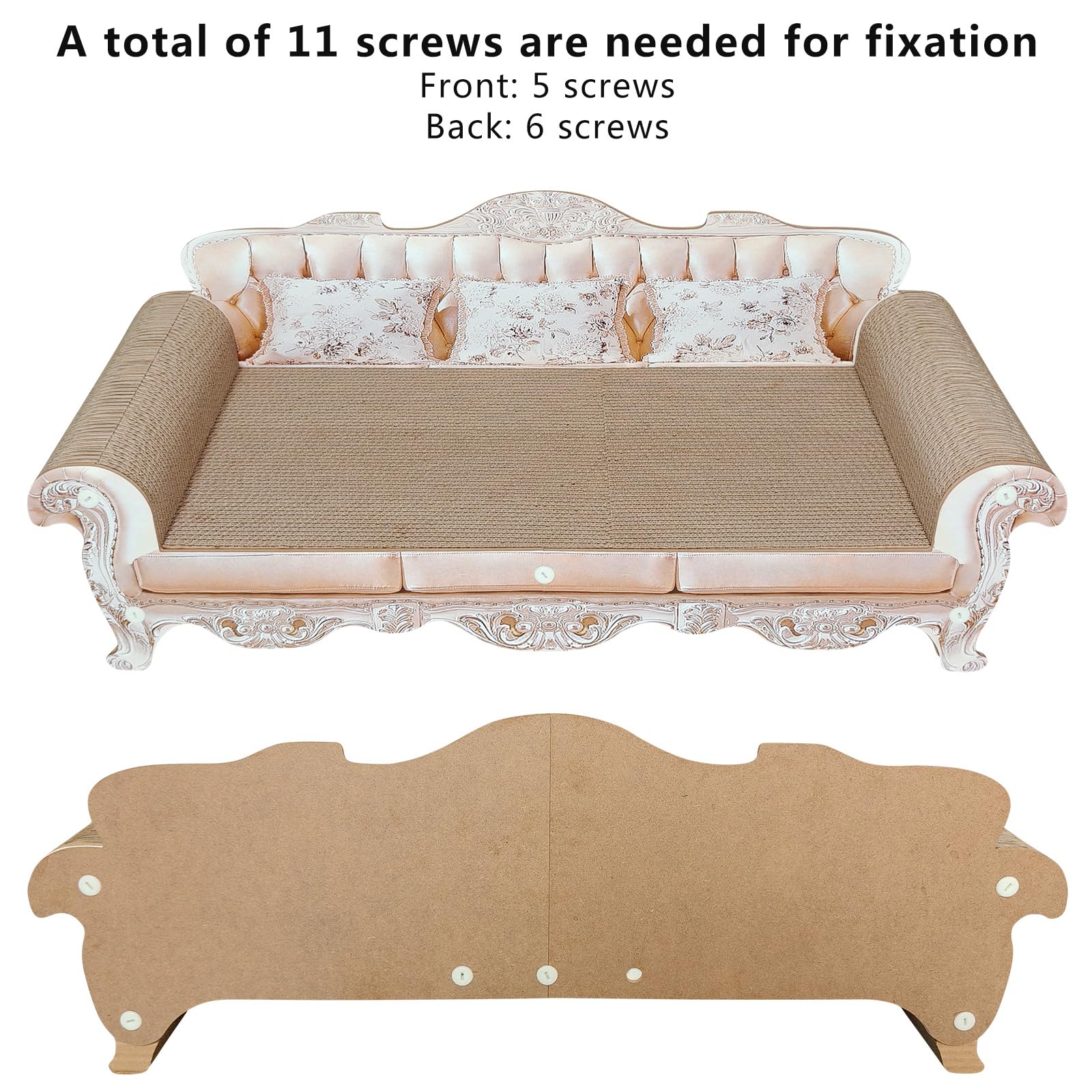 Extra Large Sofa Shaped Cat Scratcher Bed - 31.5 Inches Infinity Durable Corrugated Cardboard Cats Lounge, Modern Stylish Bed,Lu
