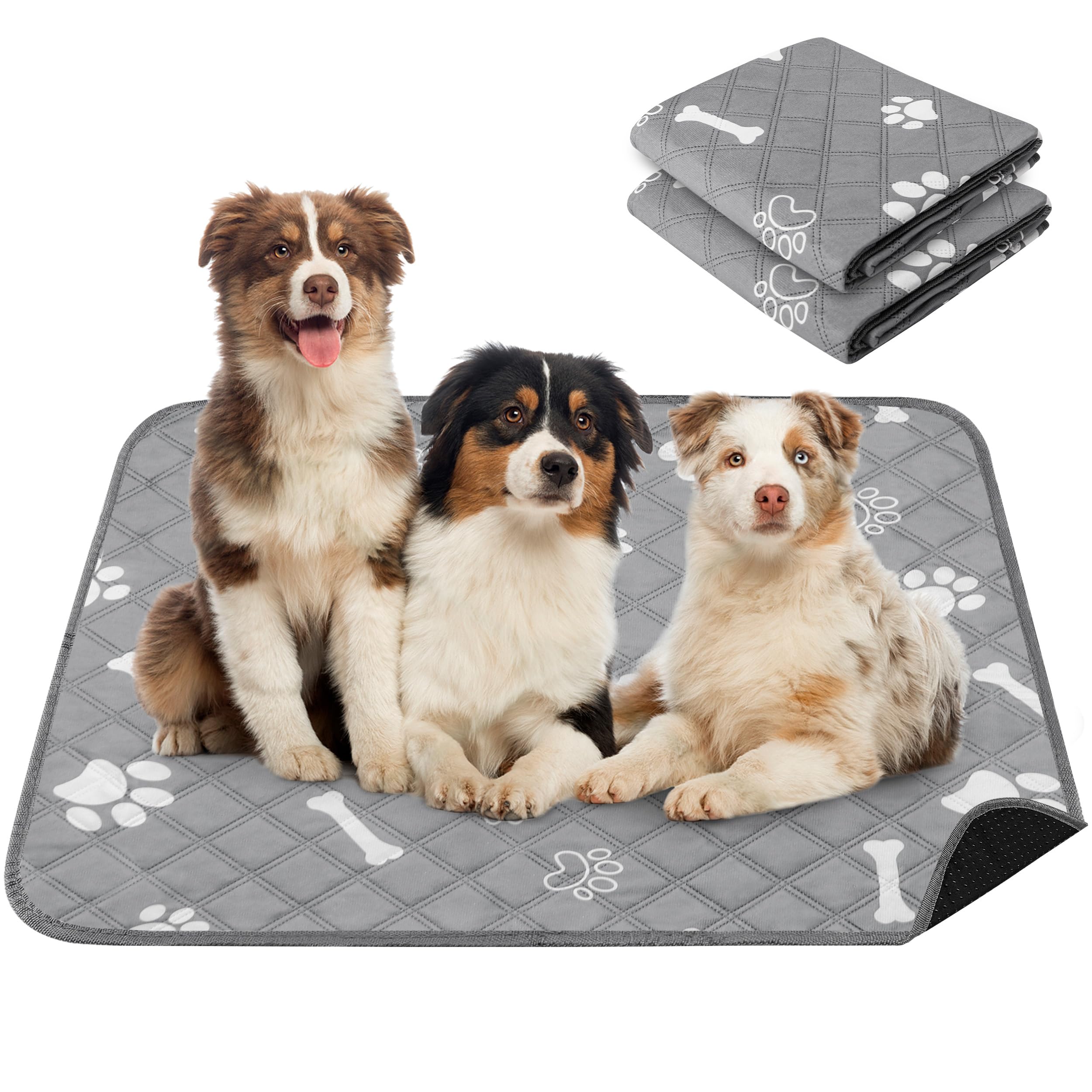 Patiencet Washable Pee Pads For Dogs, 36' X 48' Reusable Puppy Pads With Super Absorbent, 2 Pack Puppy Potty Pads With Waterpr