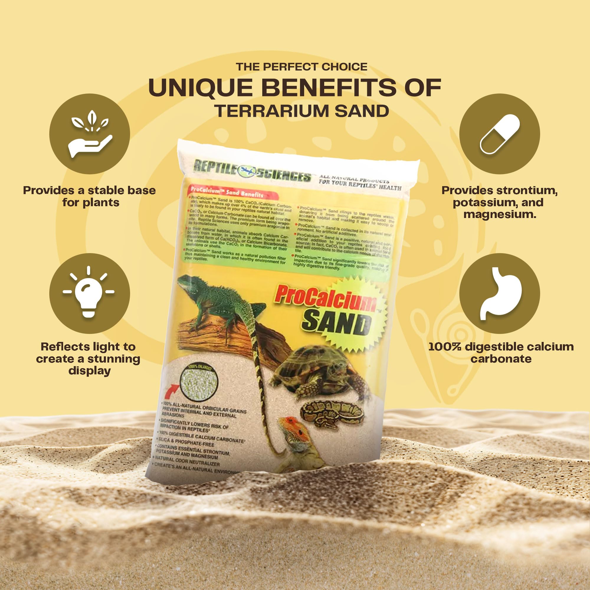 Reptile Sciences Terrarium Sand, 10-Pound, Natural Sedona