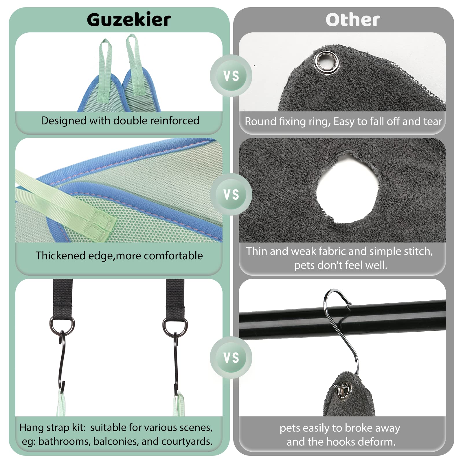 Guzekier Teacup Dog Cat Grooming Hammock Harness, Dog Grooming For Sling, Puppy Small Dogs Chihuahua Yorkie Kitten Grooming Bag