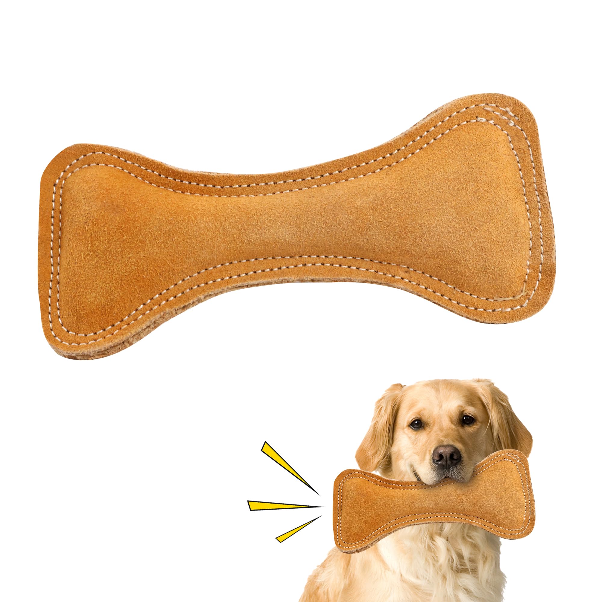 Spot Ethical Pets Dura Fused Leather Bone Dog Toy, 7-Inch
