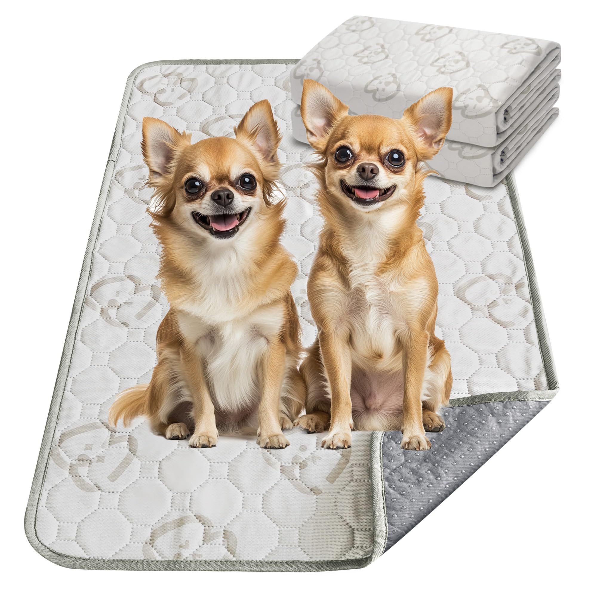 FXW Washable Pee Pads for Dogs, Puppy Pads with Super Absorbent, Specifically Designed for 24inch Cages, Rectangle, 23  x 17 , 2