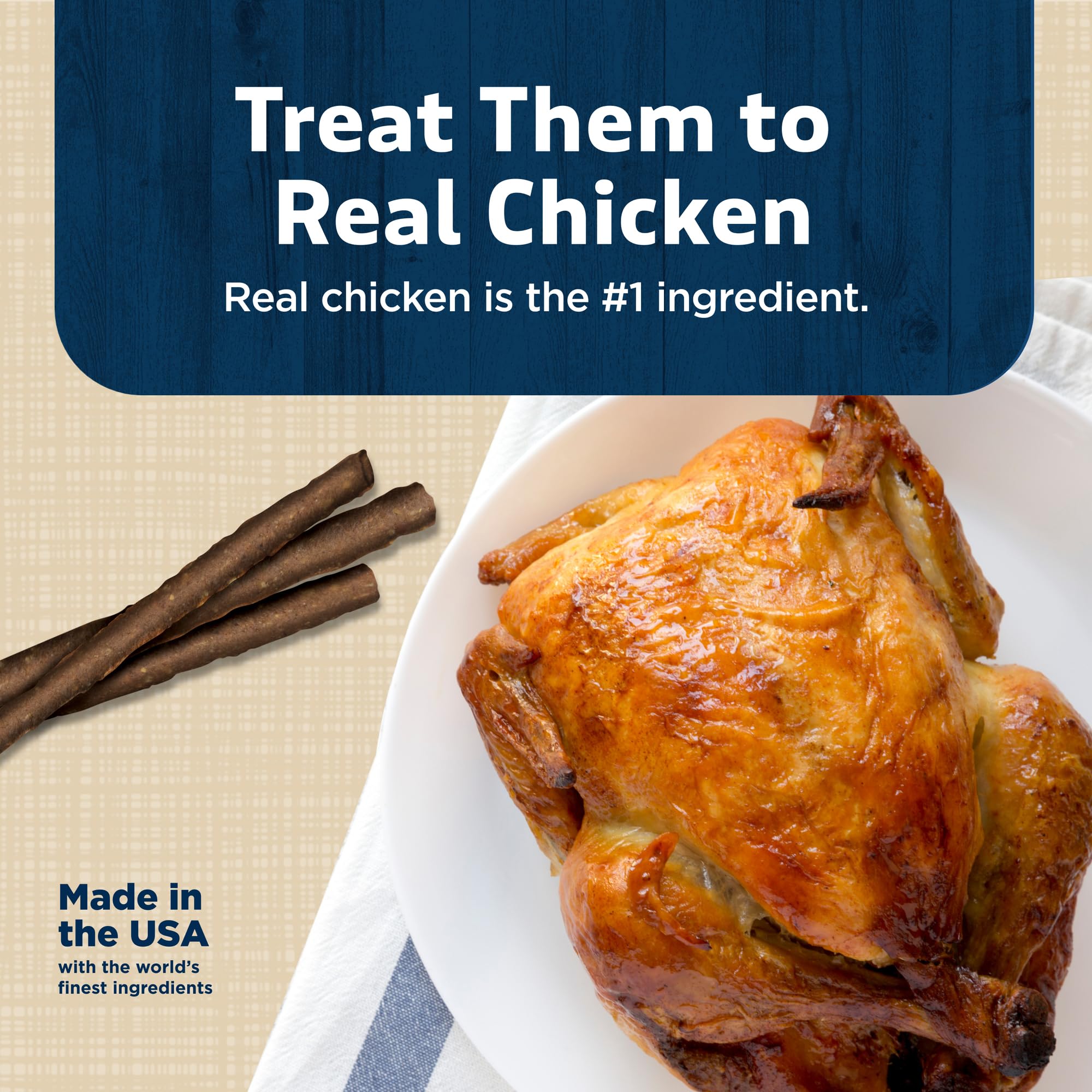 Blue Buffalo Stix Natural Soft-Moist Dog Treats, Chicken Recipe 13-oz Bag