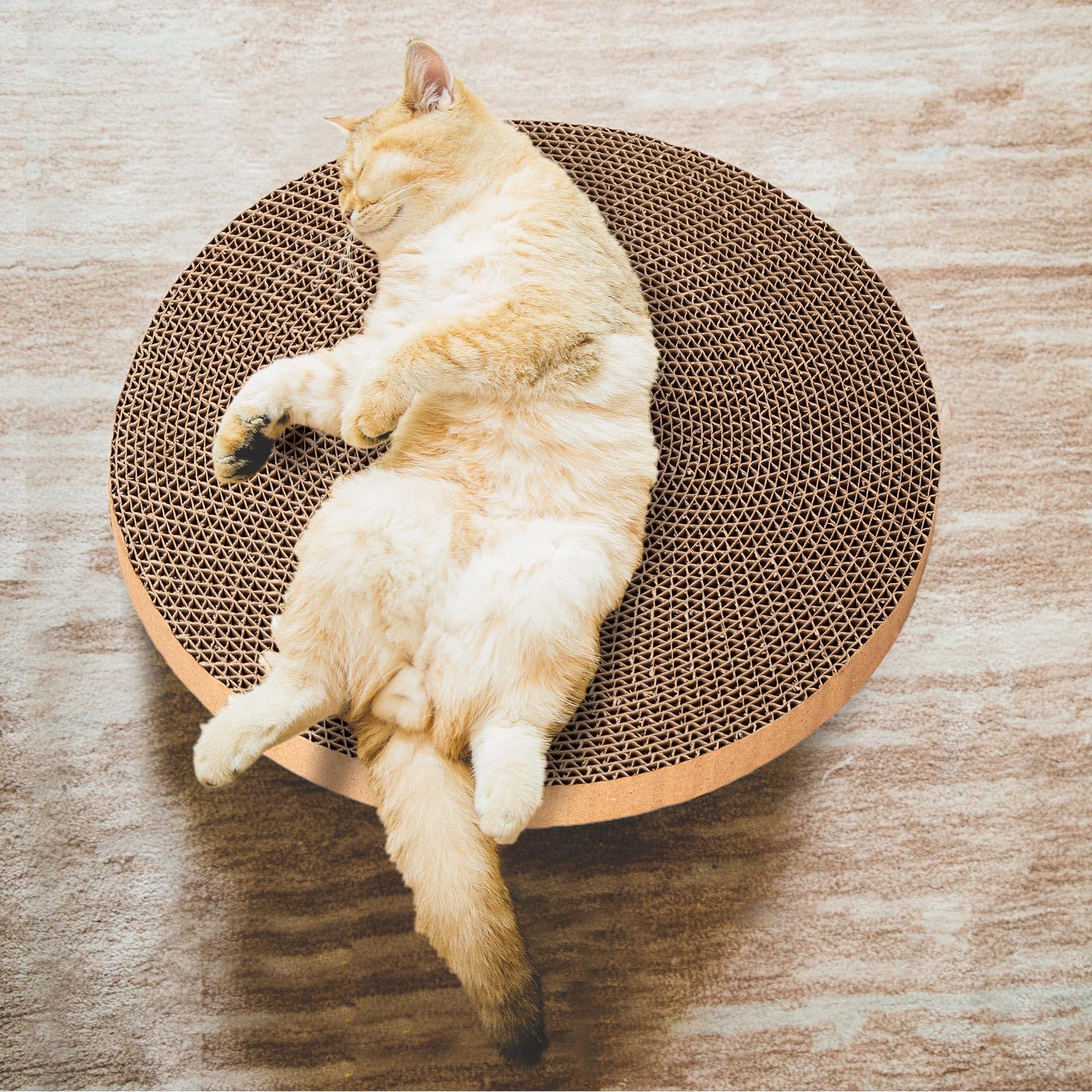 Round Cat Scratcher Refill 10 Inch Diameter 7/8 Inch Thickness Scratcher Replacement Pads Cat Scratching Board Circle Scratcher