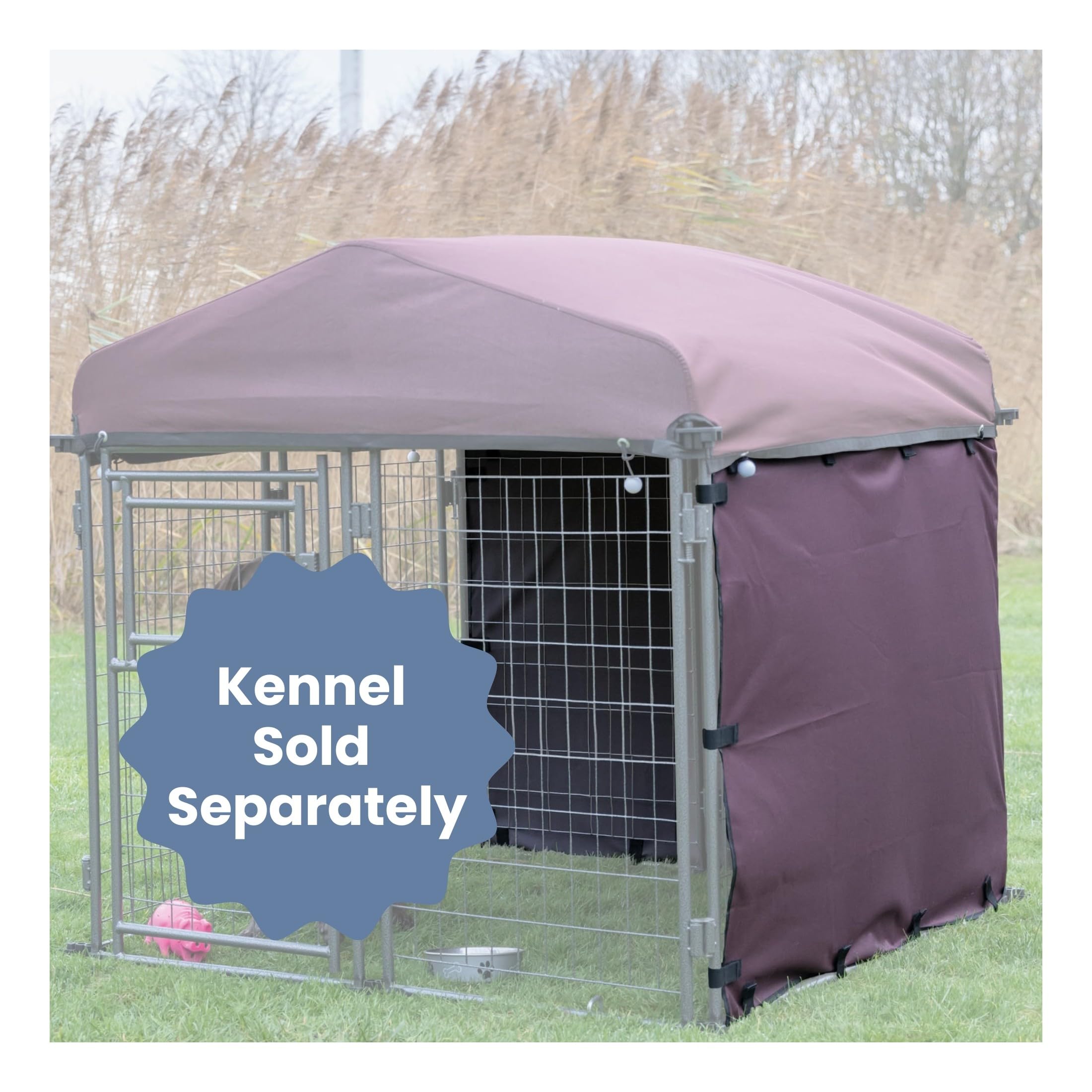 Trixie Dog Kennel Sunshade, All Weather Protection Side Panels, Fits 4X4X4.5-Ft Kennel, Medium