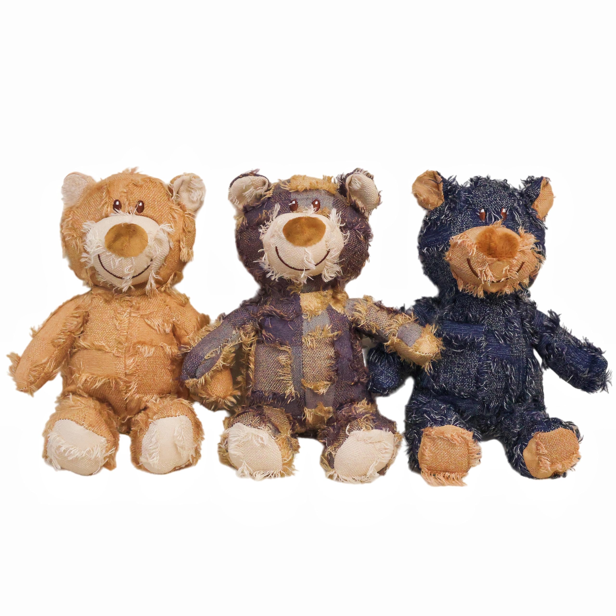 SOCOWVAKA Squeaky Puppy Chew Toys for Teething (3 Pack), Soft Plush Dog Toys, Teddy Bear for Dogs (0-6 Months) and Puppy, Idearl