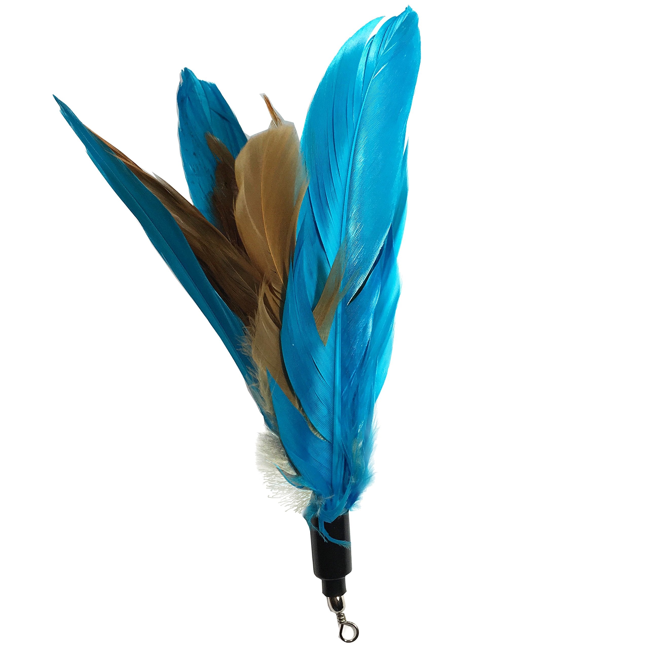 Pet Fit For Life 7 Piece - Plus Bonus - Replacement Feathers And Soft Furry For Interactive Cat And Kitten Toy Wands