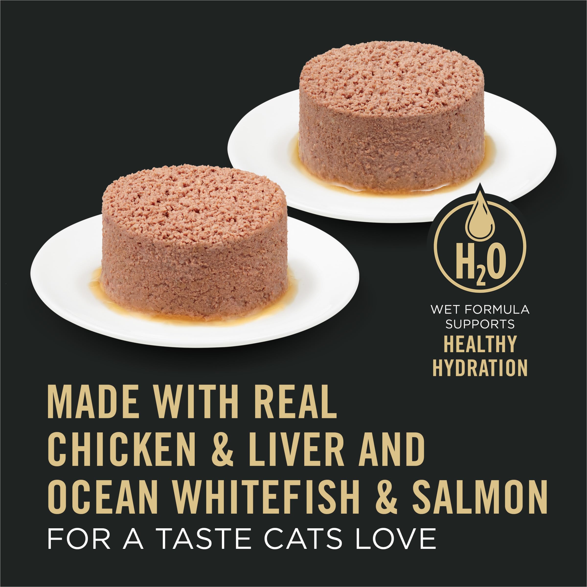 Purina Pro Plan Grain Free Chicken and Liver and Ocean Whitefish and Salmon 24 ct Kitten Wet Food Variety Pack - (24) 3 oz. Cans