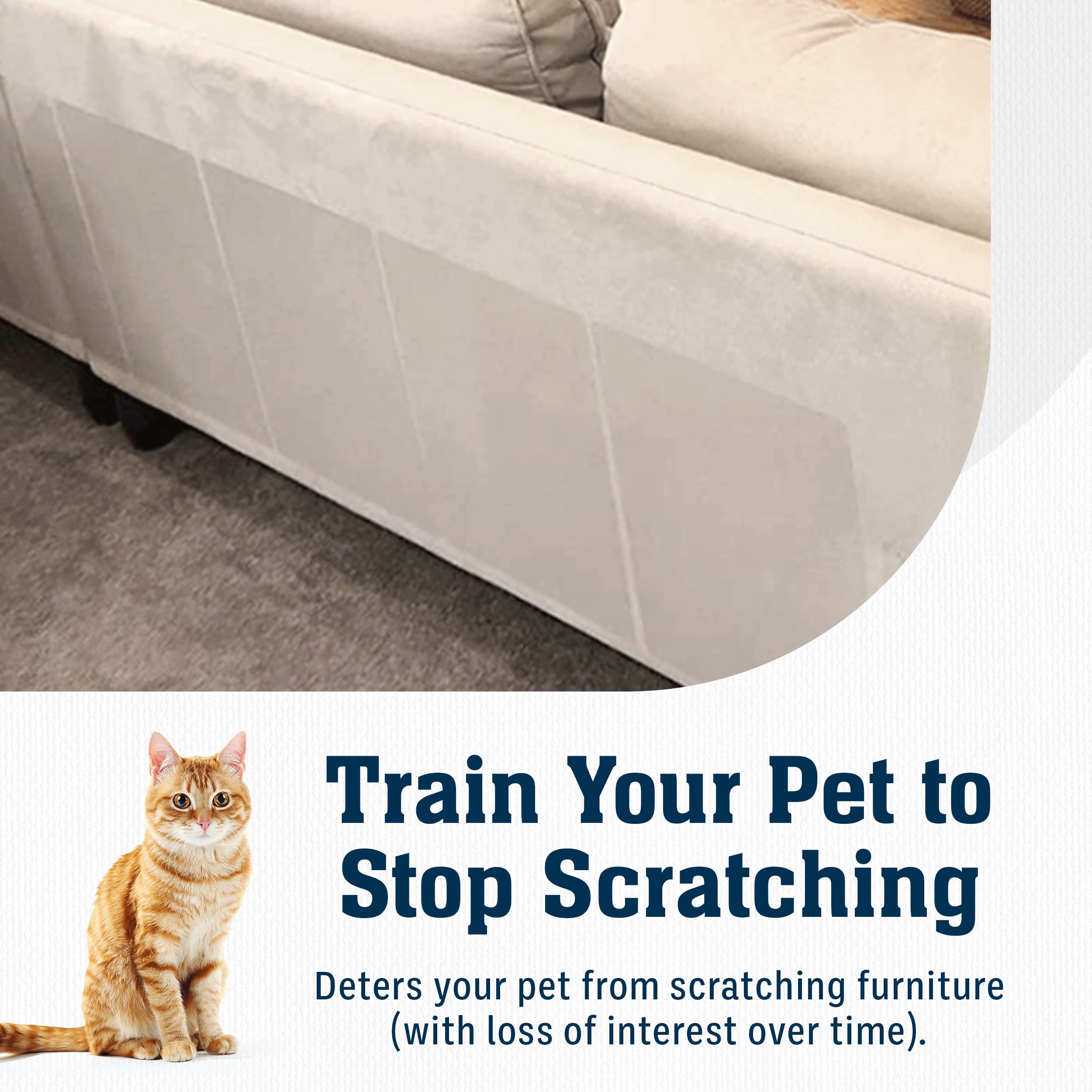 Stelucca Amazing Shields Sofa Protectors From Pets - 6-Pack Of 17-Inch X 12-Inch Cat Anti Scratch Furniture Protectors W/ Twist