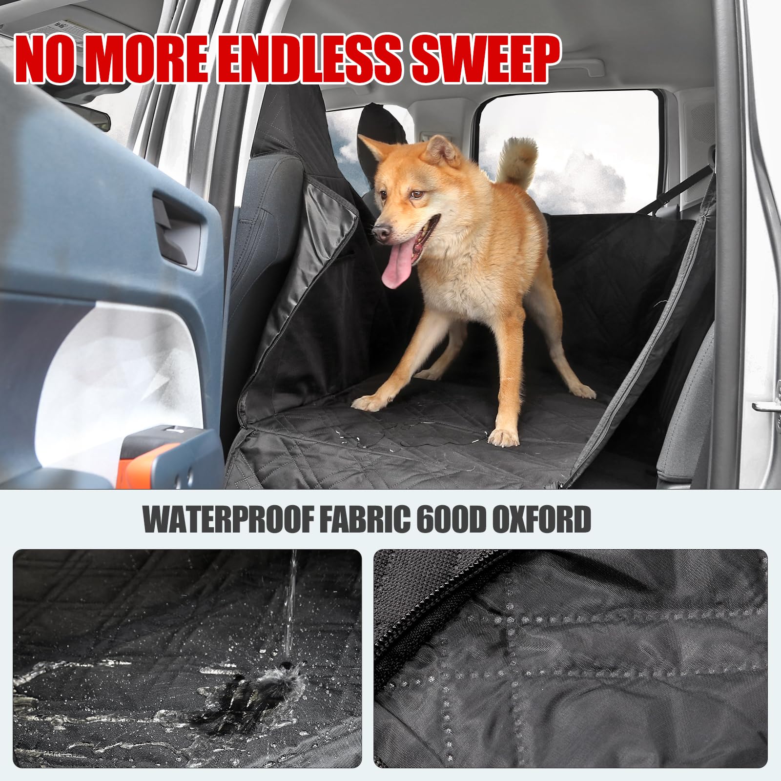 Mabett Dog Seat Covers For Ford Maverick 2025 2024 2023 2022 Accessories, Back Seat Hammock Extender For Pets Include Door Sides