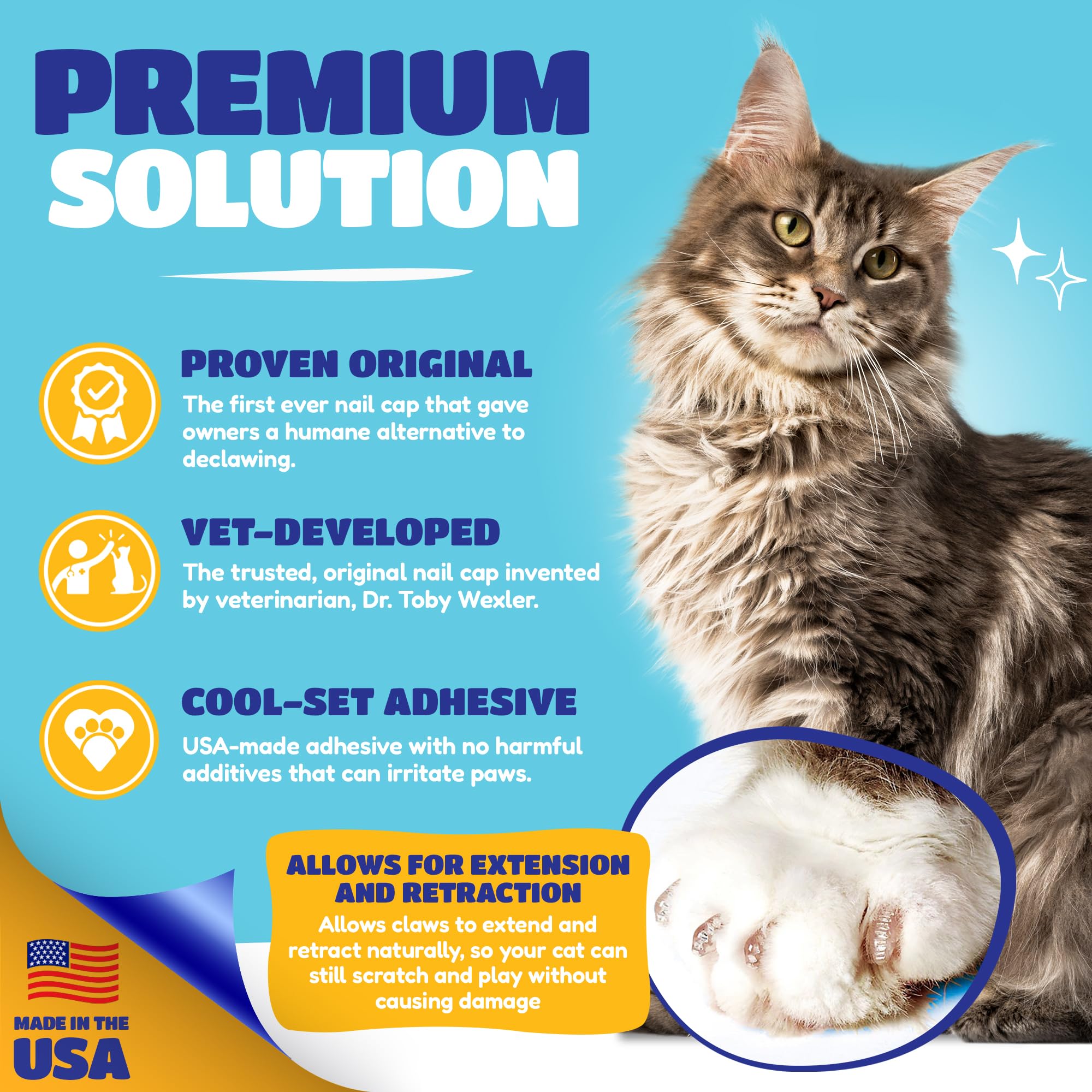 Feline Soft Claw Nail Caps M Blu Sprk
