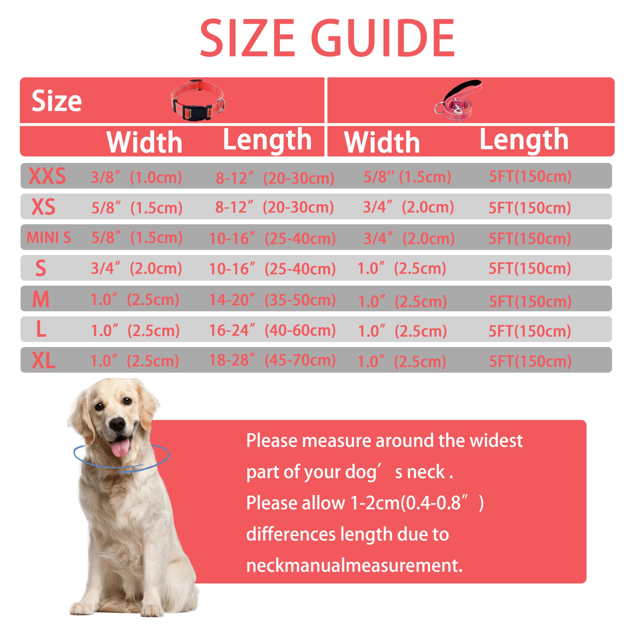 Maiiu Reflective Dog Collar With Safety Locking Buckle, Adjustable Soft Breathable Nylon Collars For Small, Medium And Large Dog