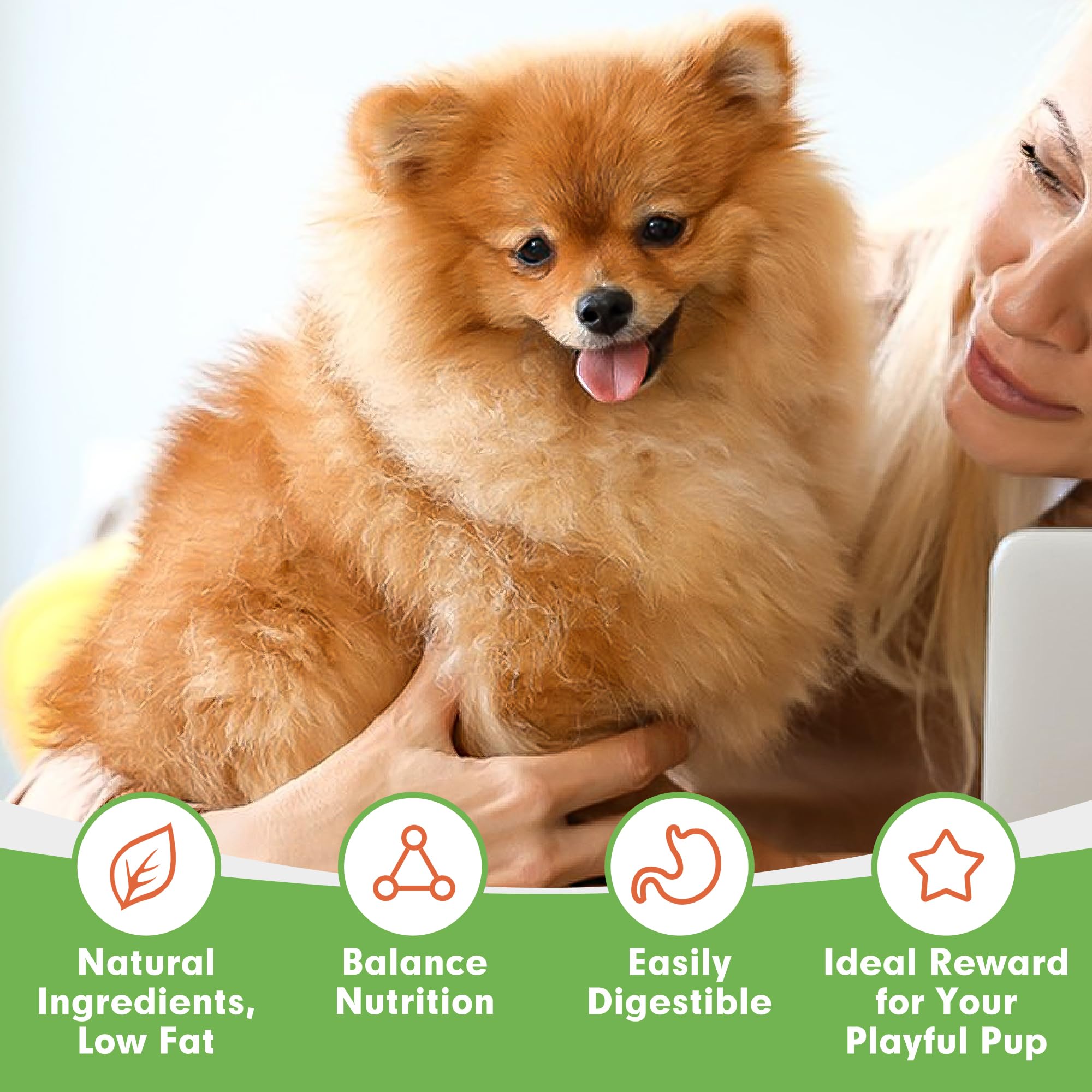 MON2SUN Rawhide Free Dog Treats Chicken Wrapped Cod Sticks for Small Dogs Healthy Training Treats Soft Snacks (14.11 Ounce -Pack