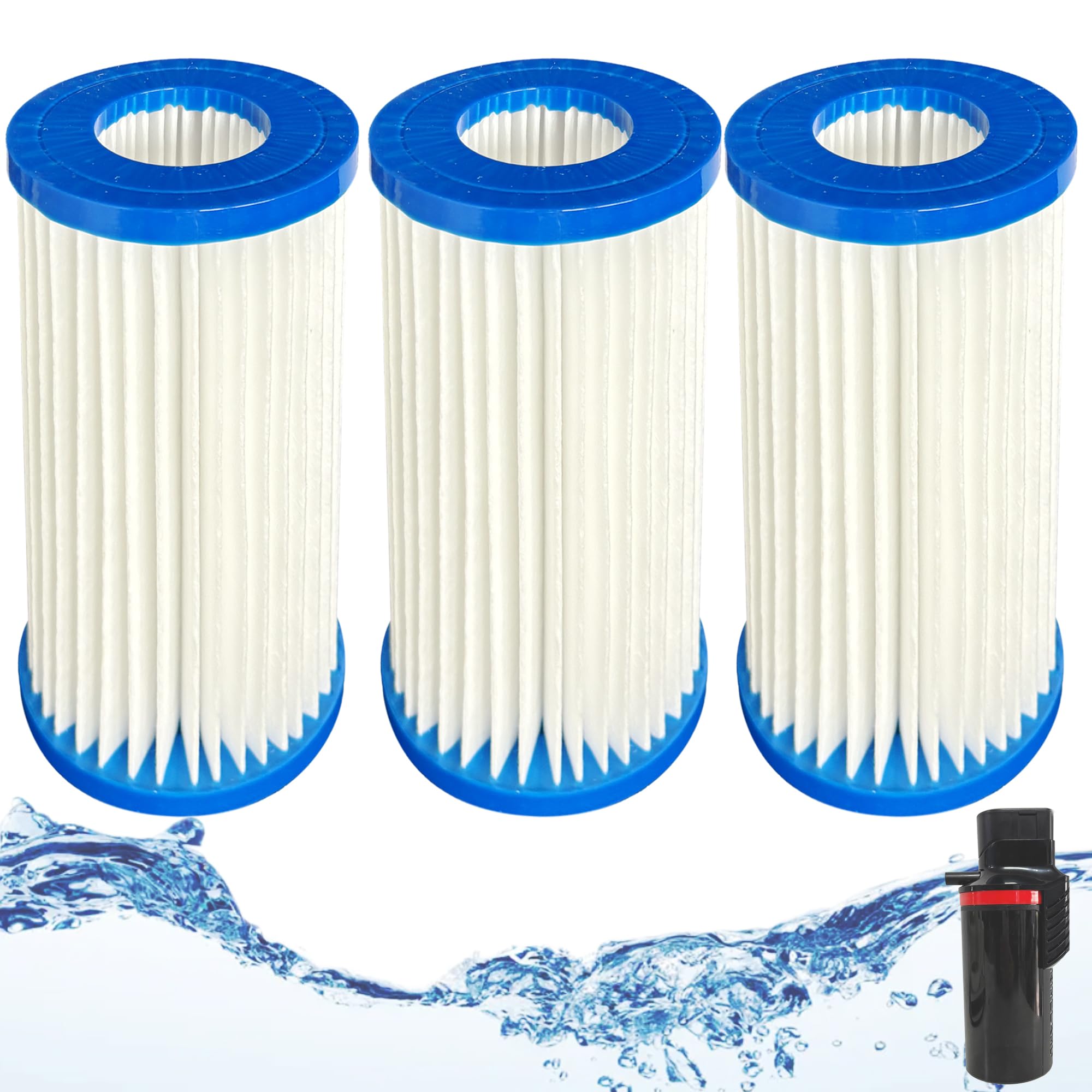 3 Pack Replacement Micron Cartridge for MarineLand Magnum Polishing Internal Canister Filter; Water Polishing Filter Cartridge C