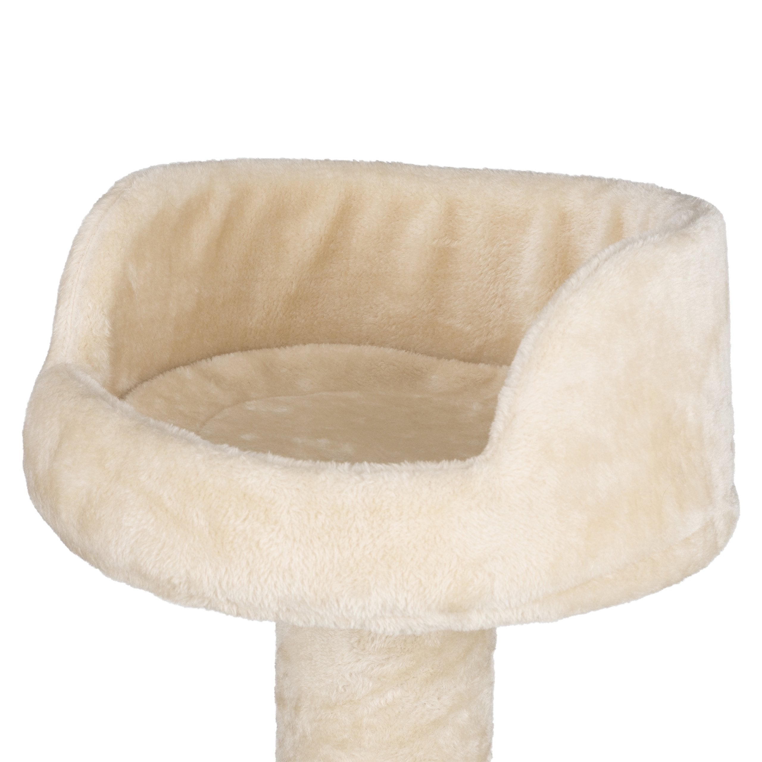 Trixie Tulia Senior Cat Tower With Scratching Posts, Four Platforms, Top Platform With Backrest, Beige Medium