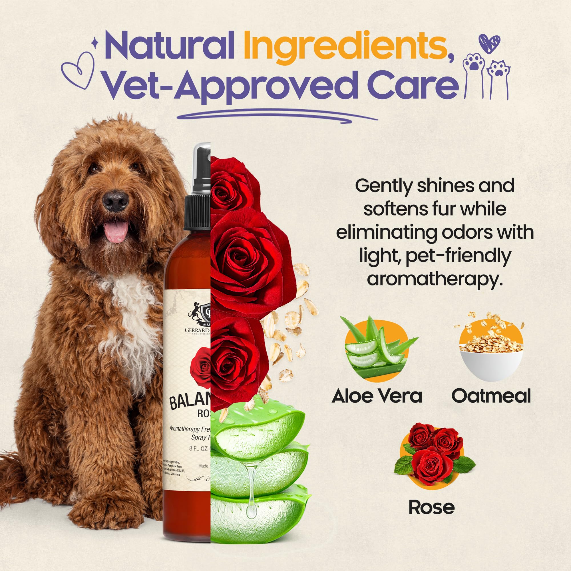 Dog Perfume Spray Long Lasting Happy Jasmine 8 Fl Oz - Dog Calming Spray Scent Mist For Shining Fur, Puppy Cologne, Doggie Deodo