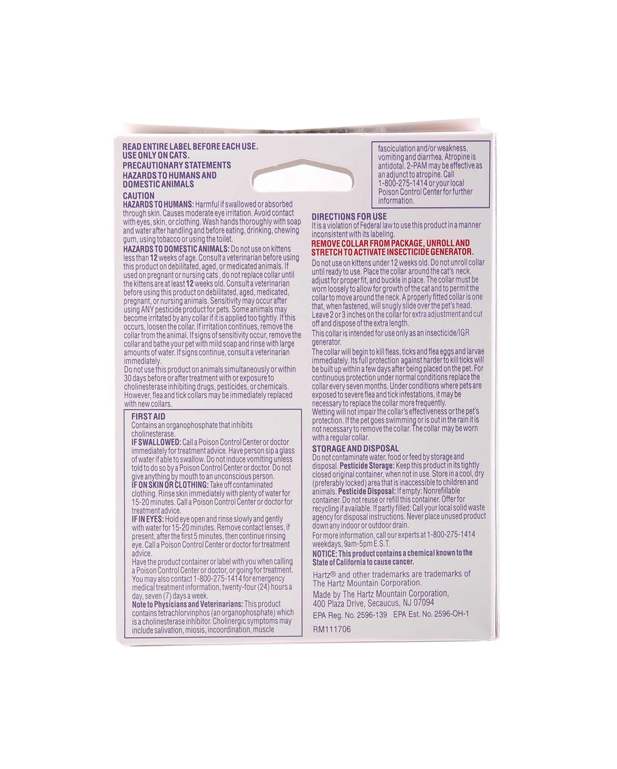 Hartz Ultraguard Plus Water Resistant 7 Month Protection Breakaway Flea & Tick Collar For Cats (3270094268)