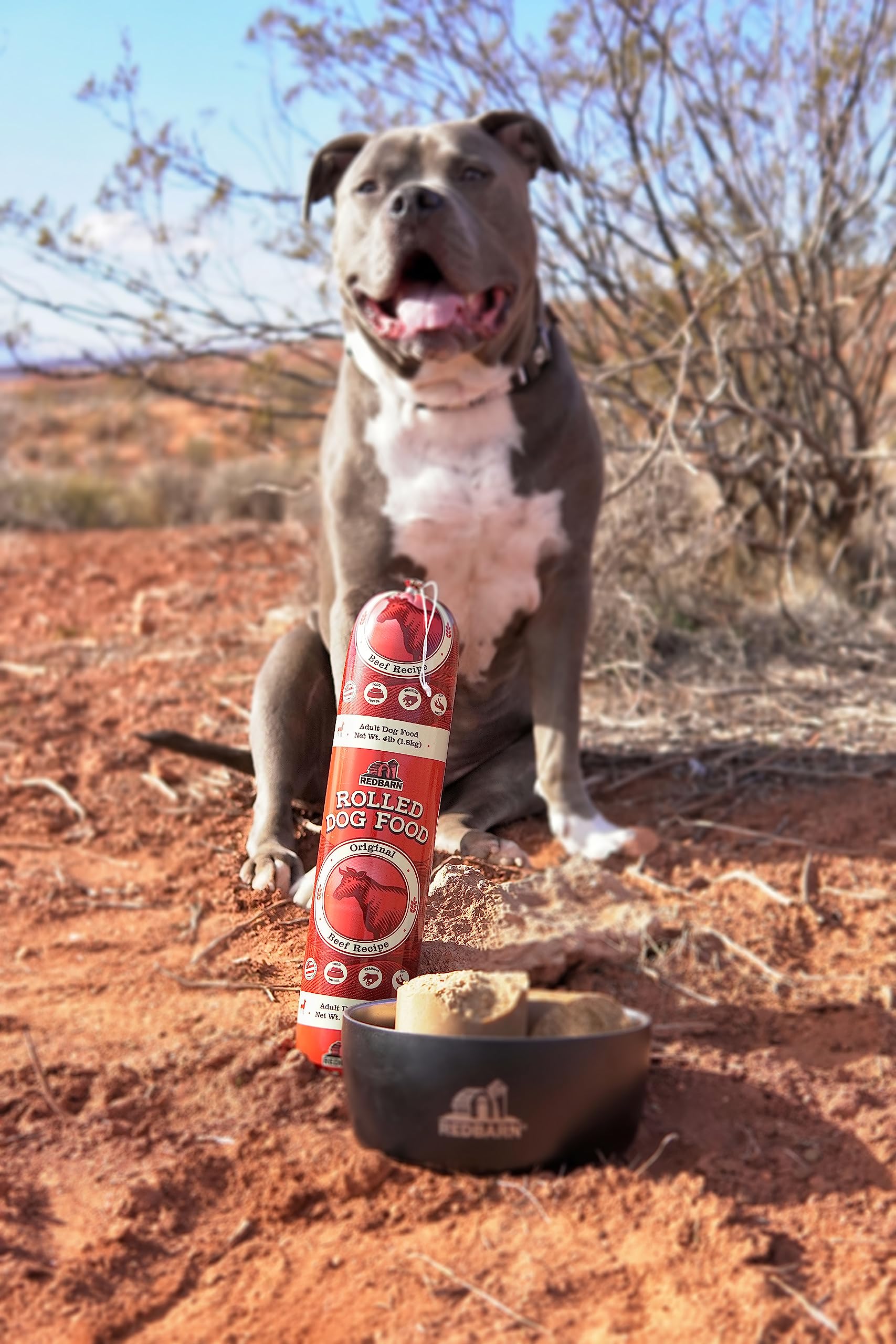 Redbarn Pet Products Premium Rolled Dog Food, Semi-Moist, Beef Recipe - High Protein Full Feed, Topper, Training Treat, or Pill