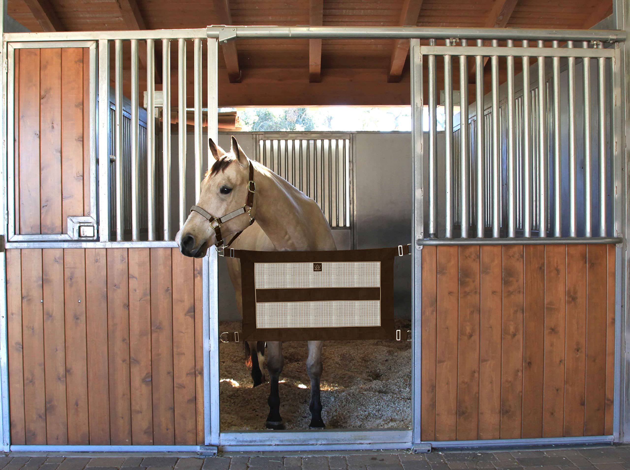 Kensington Stall Guard For Horses - Aisle Guard To Secure Horses - Made Of Textilene - W/Adjustable Strap And Complete Hardware 