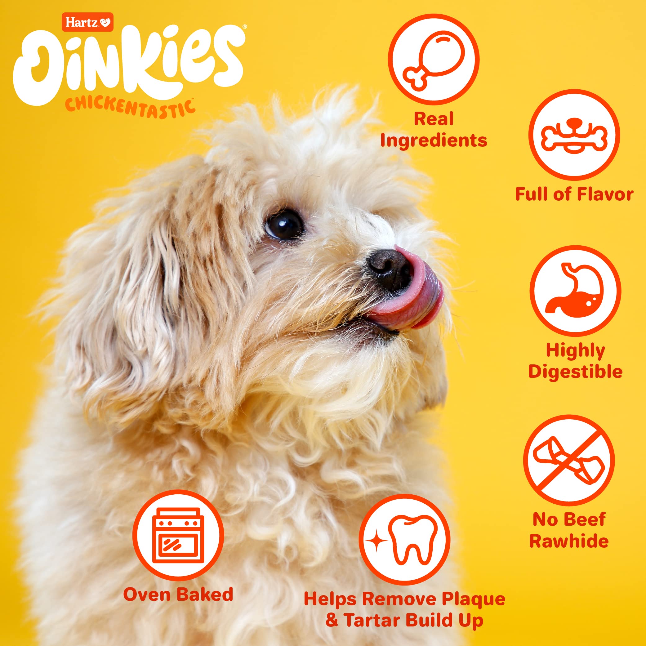 Hartz Oinkies Chickentastic Tender Bullies for Dogs