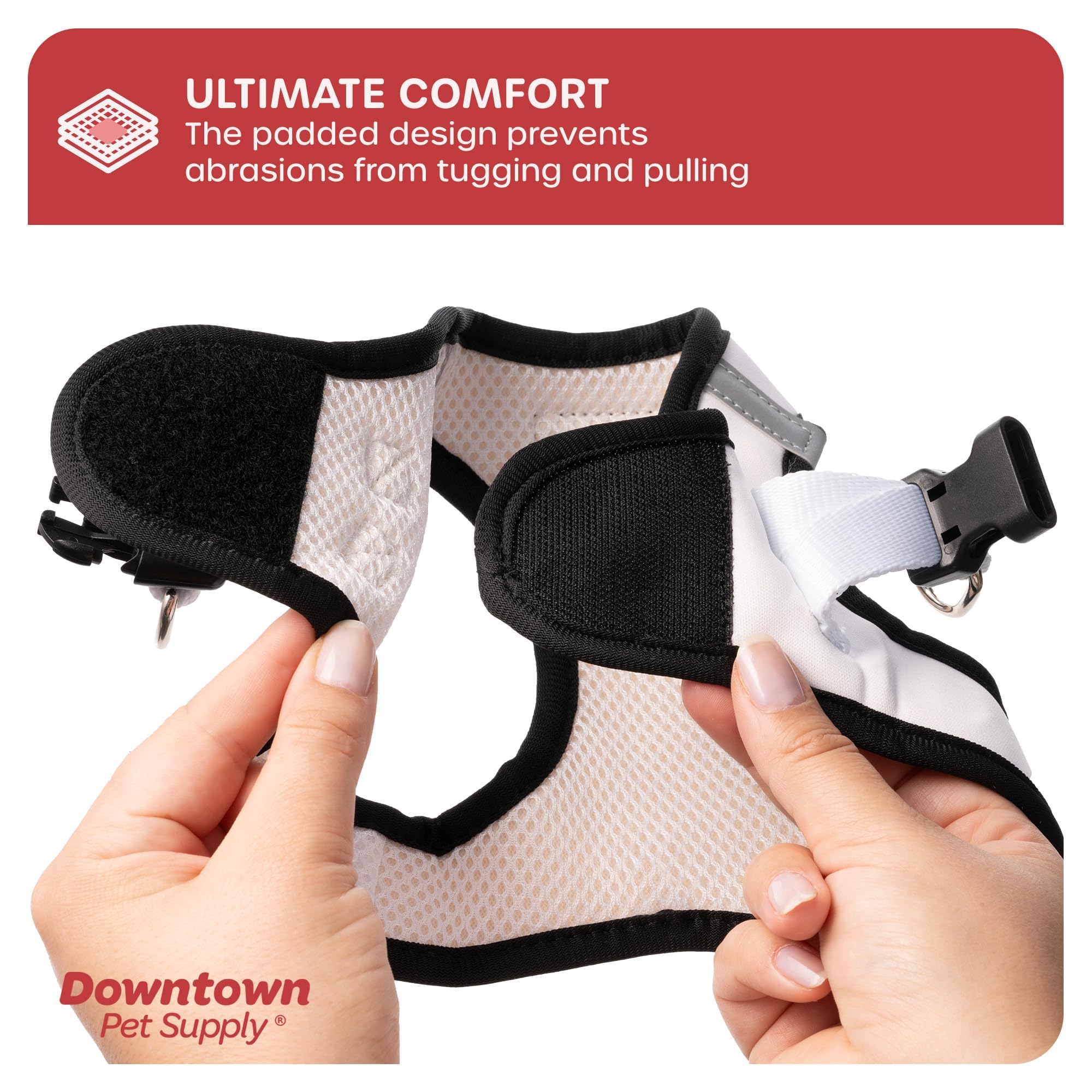 Downtown Pet Supply Step in Dog Harness for Small Dogs No Pull, Small, Doodle - Adjustable Harness with Padded Mesh Fabric and R