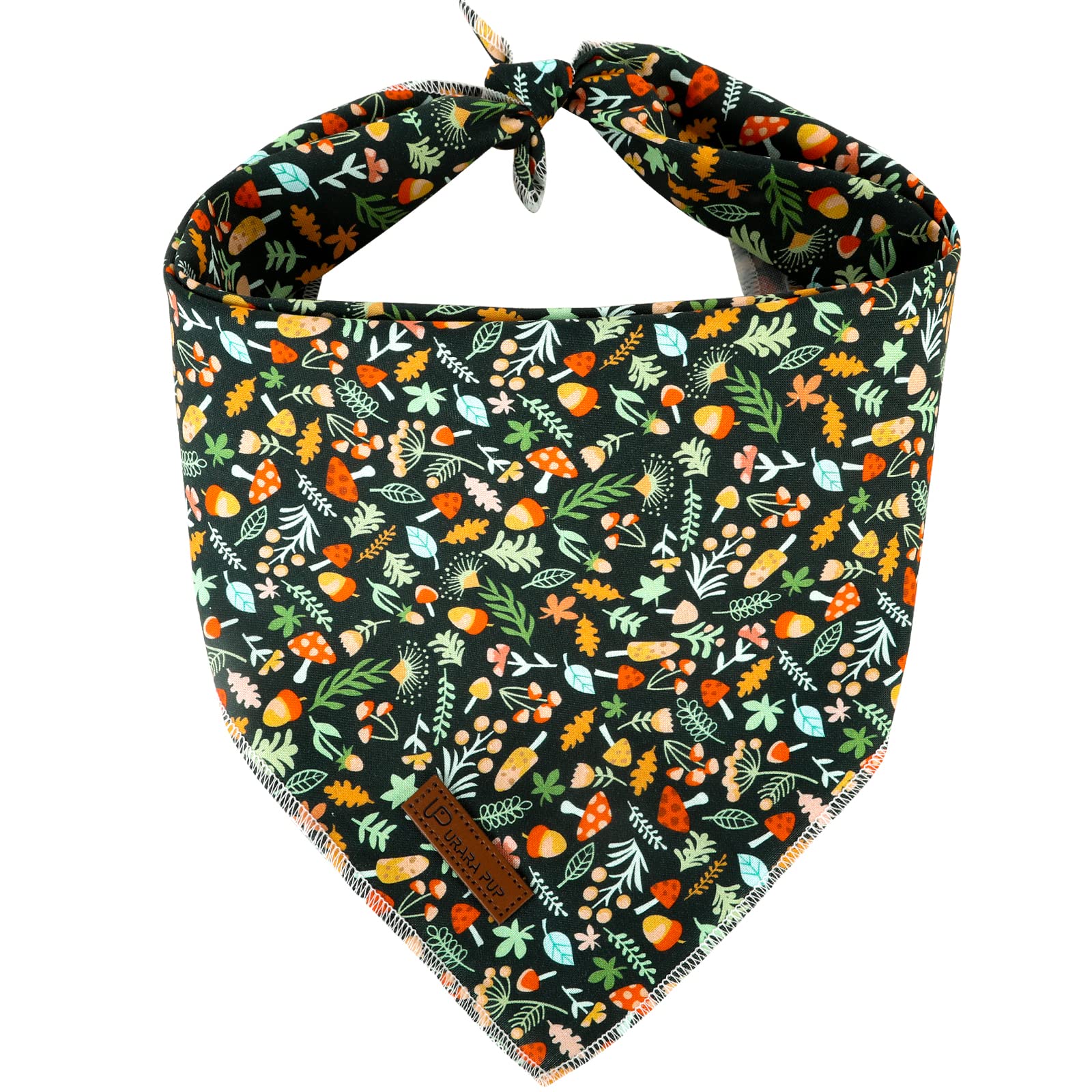 Fall Dog Bandana, Up Urara Pup Puppy Bandana For Small,Medium Dog, Comfortable Cotton Triangle Bid Scarf Dog, Pet Kerchief For G